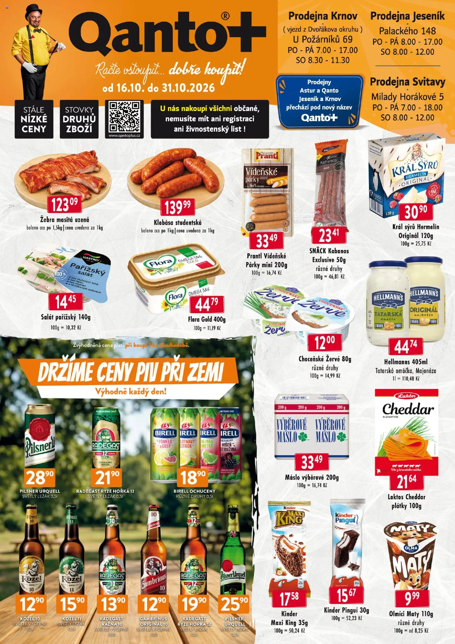 Astur & Qanto leták - cash&carry Jeseník, Krnov od 16.10.2026 | Strana: 1