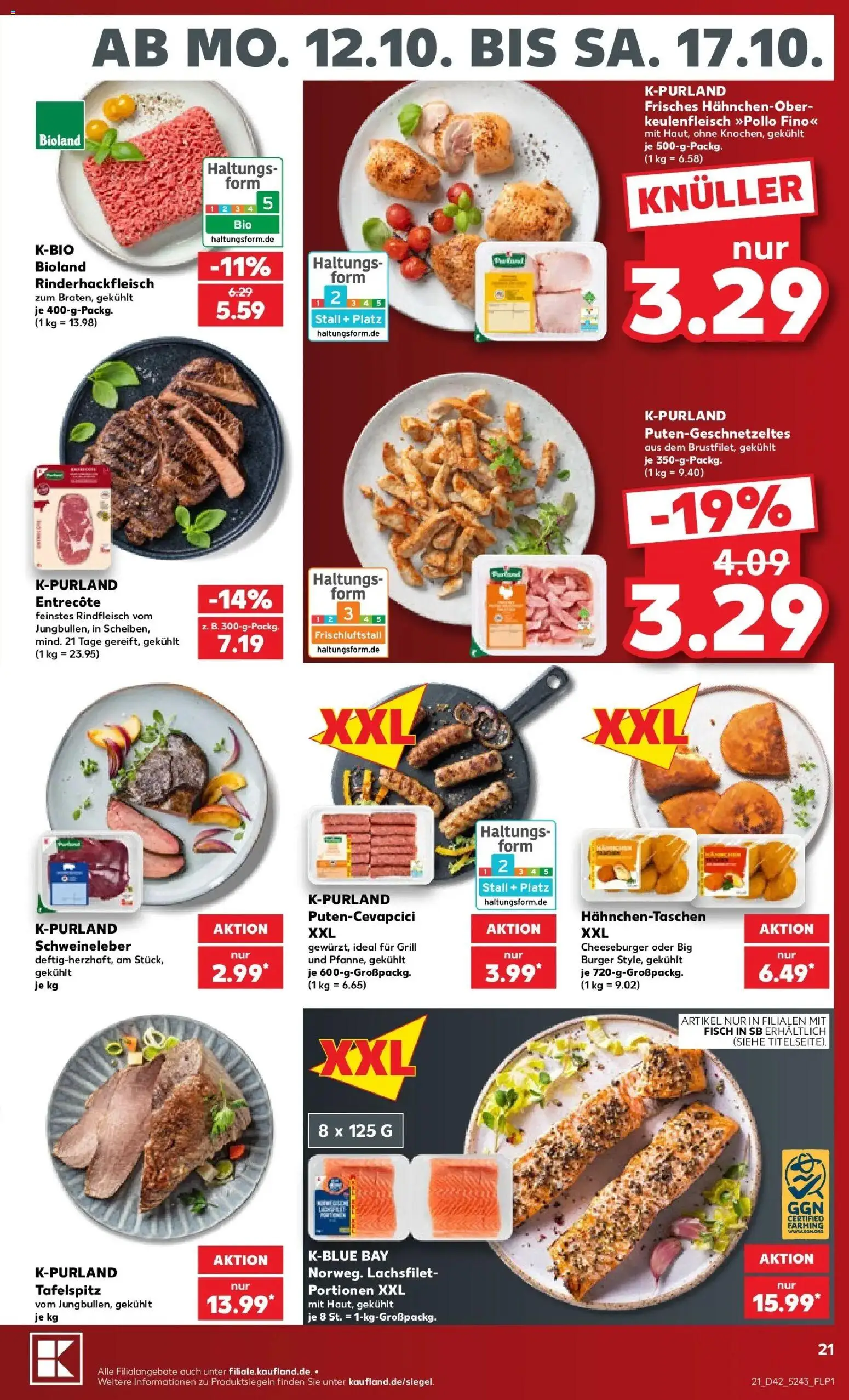 Prospekt Kaufland ab 12.10.2026 » Angebote Online zum Blättern | Seite: 25 | Produkte: Grill, Burger, Fisch, Rindfleisch