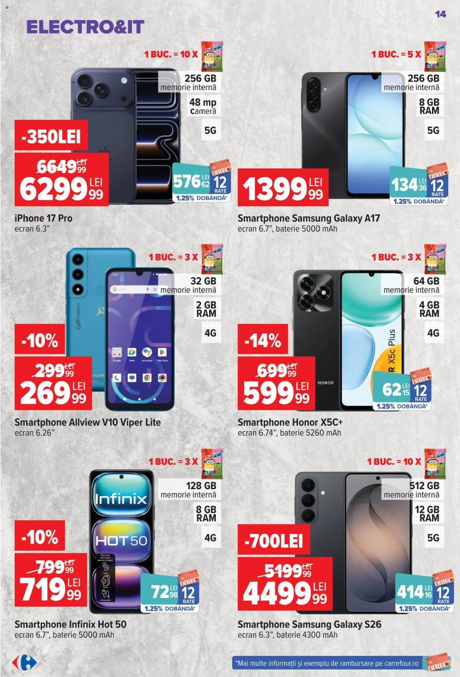 Noul catalog Carrefour – valabil de la 23.09.2026 | Pagină: 14 | Produse: Memorie, Cameră, Baterie, Plus