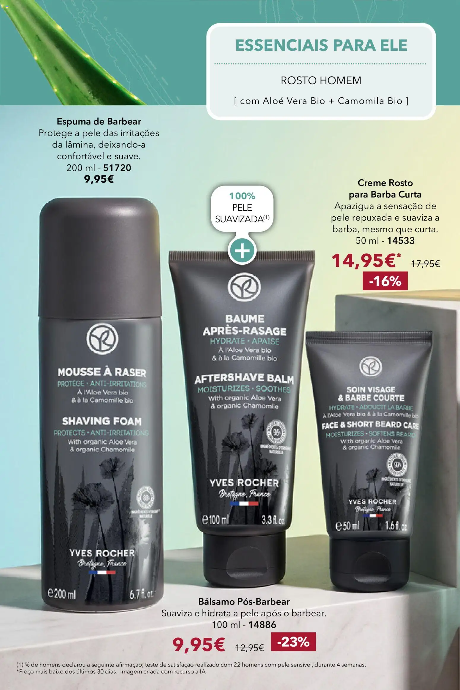 Yves Rocher Catálogo 12 │ válido de 24/09/2026 | Página: 70 | Produtos: Aftershave, Espuma de barbear, Aloe Vera, Creme
