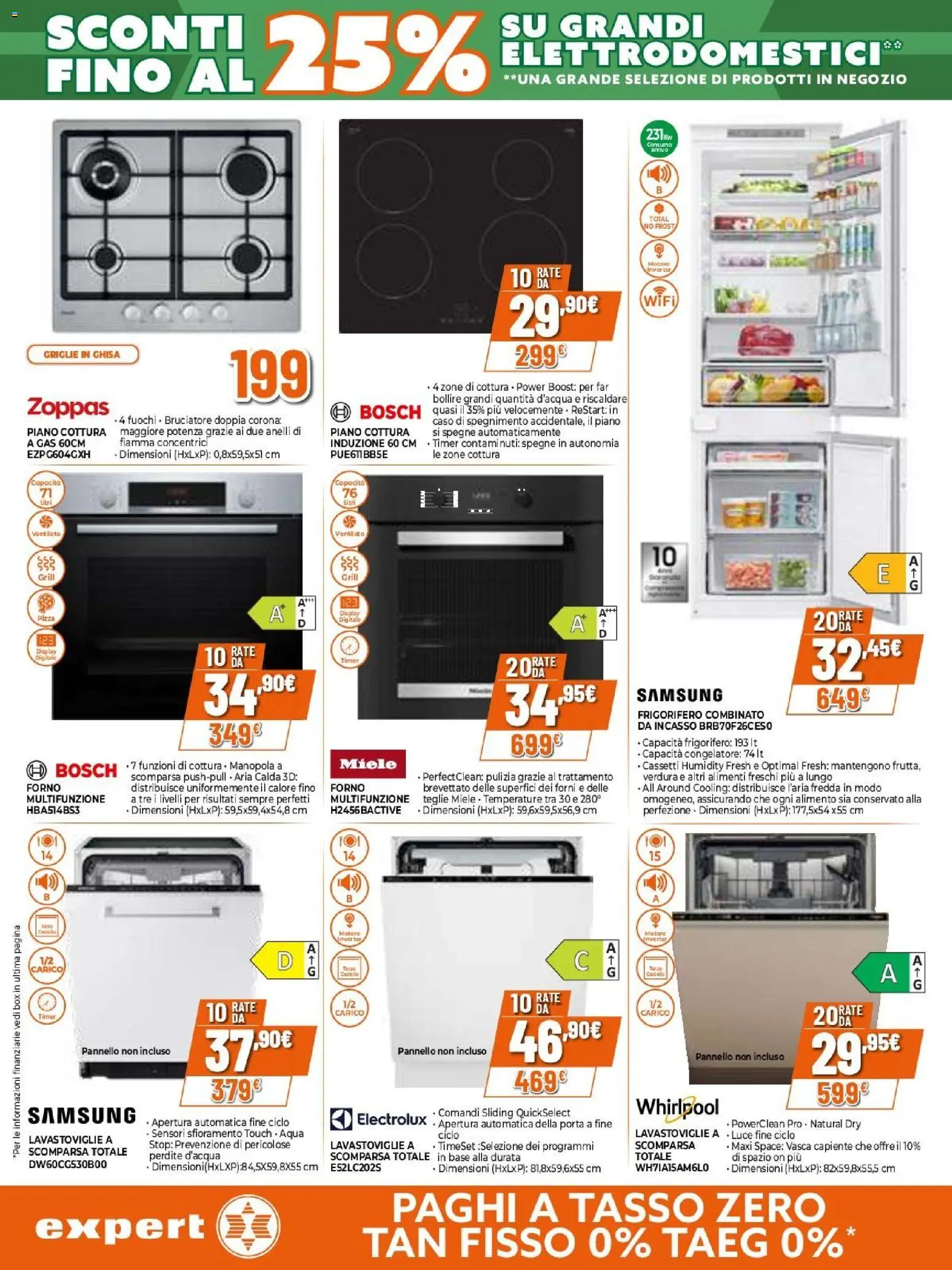 Volantino Iperal del 24/09/2026 | Pagina: 5 | Prodotti: Porta, Piano cottura, Forno, Frigorifero combinato