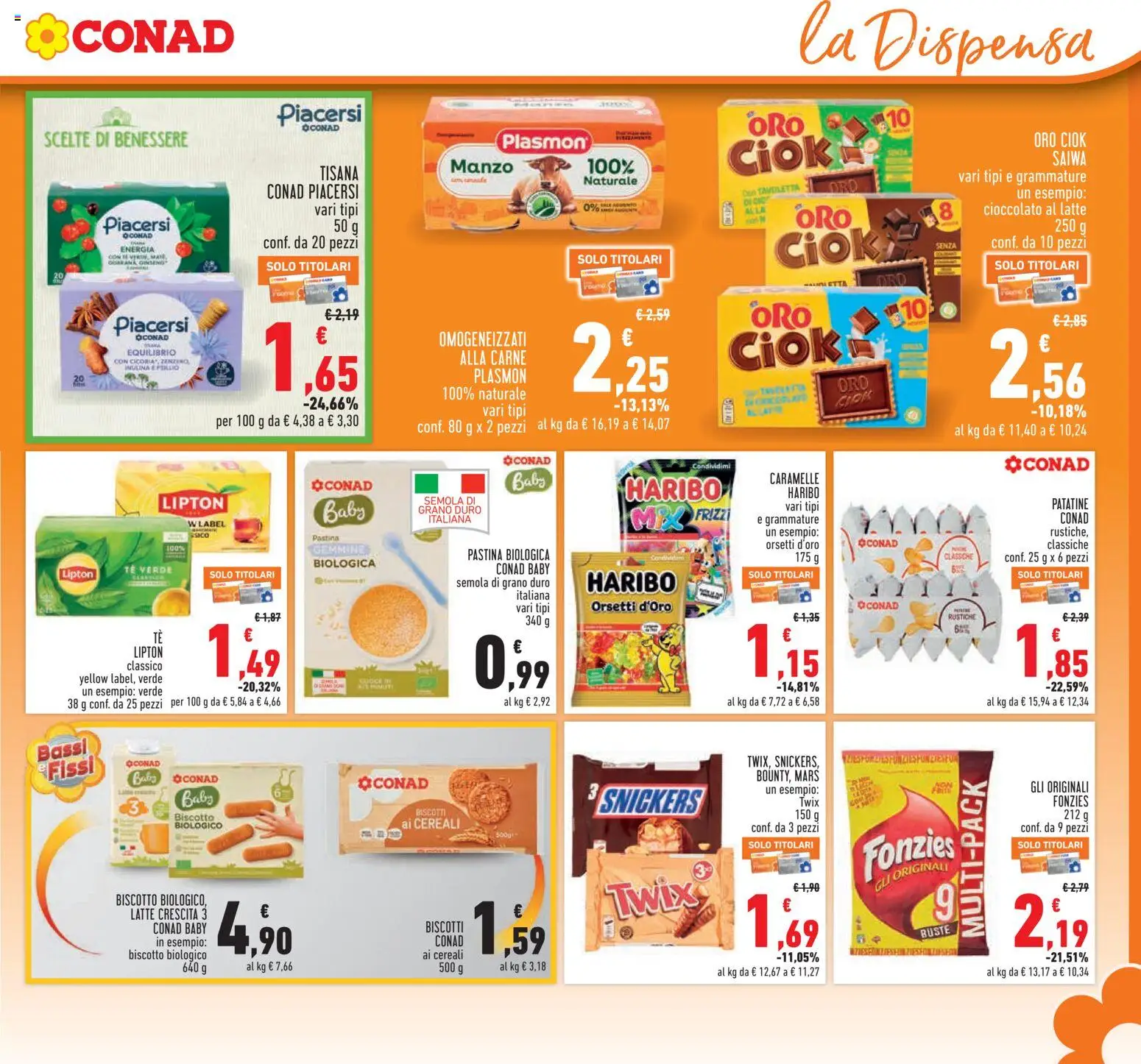 Volantino Conad del 10/09/2026 | Pagina: 15 | Prodotti: Cioccolato, Tè, Cereali, Tavoletta