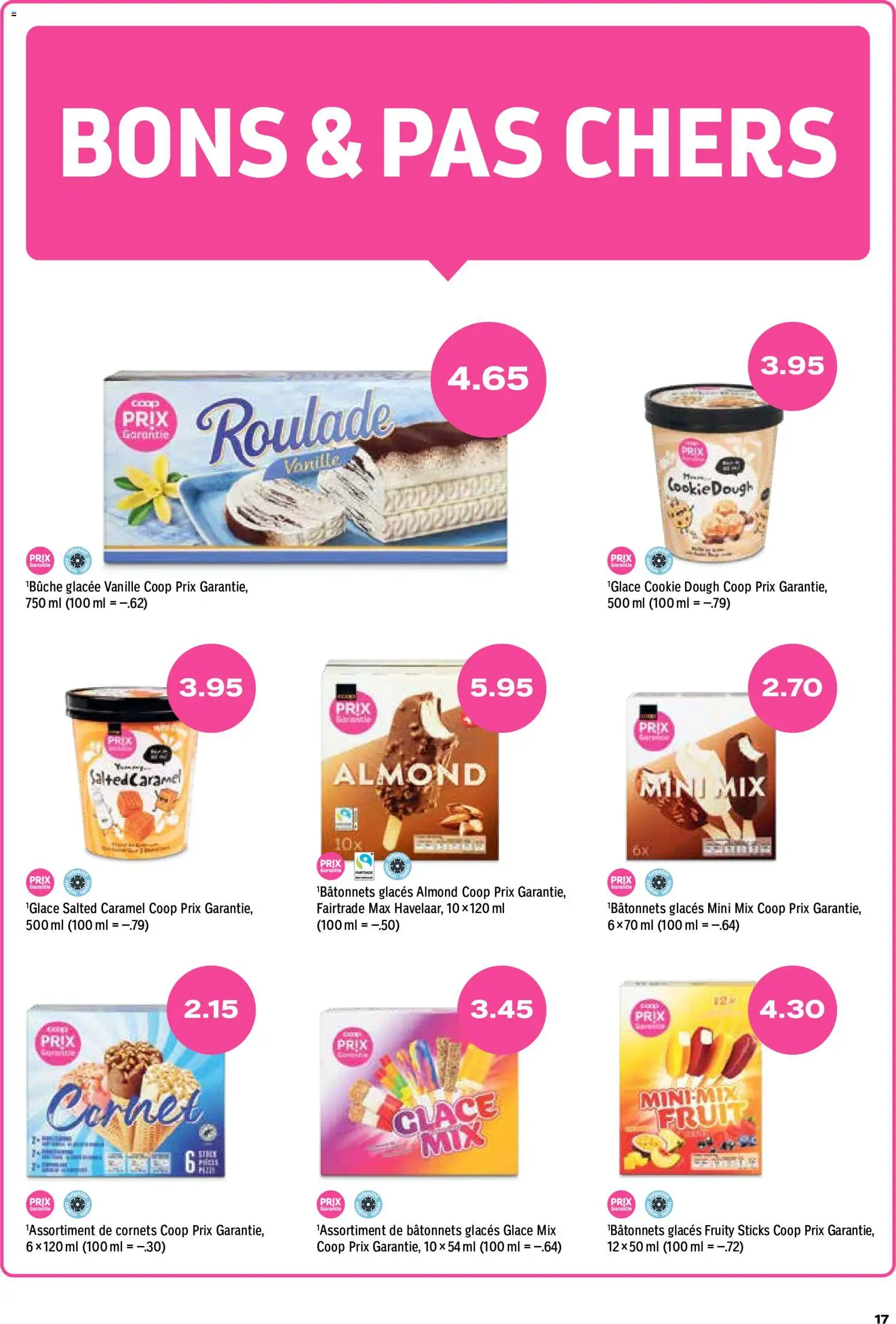 Coop aktionen FR – gültig ab 09.07.2026 | Seite: 17 | Produkte: Glace