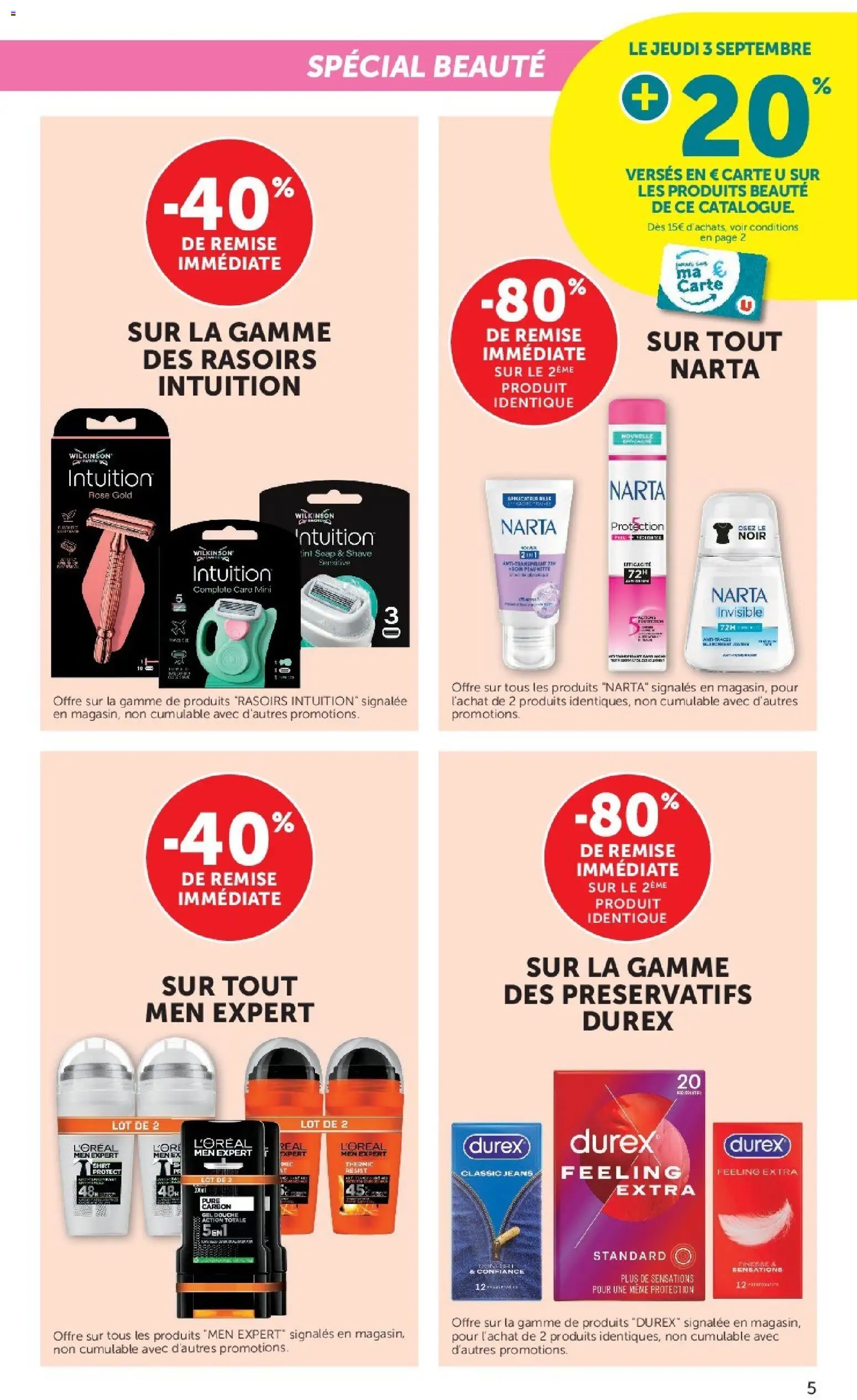 {H1} | Page: 5 | Produits: Jeans, Préservatifs, Produits beauté, Gel douche
