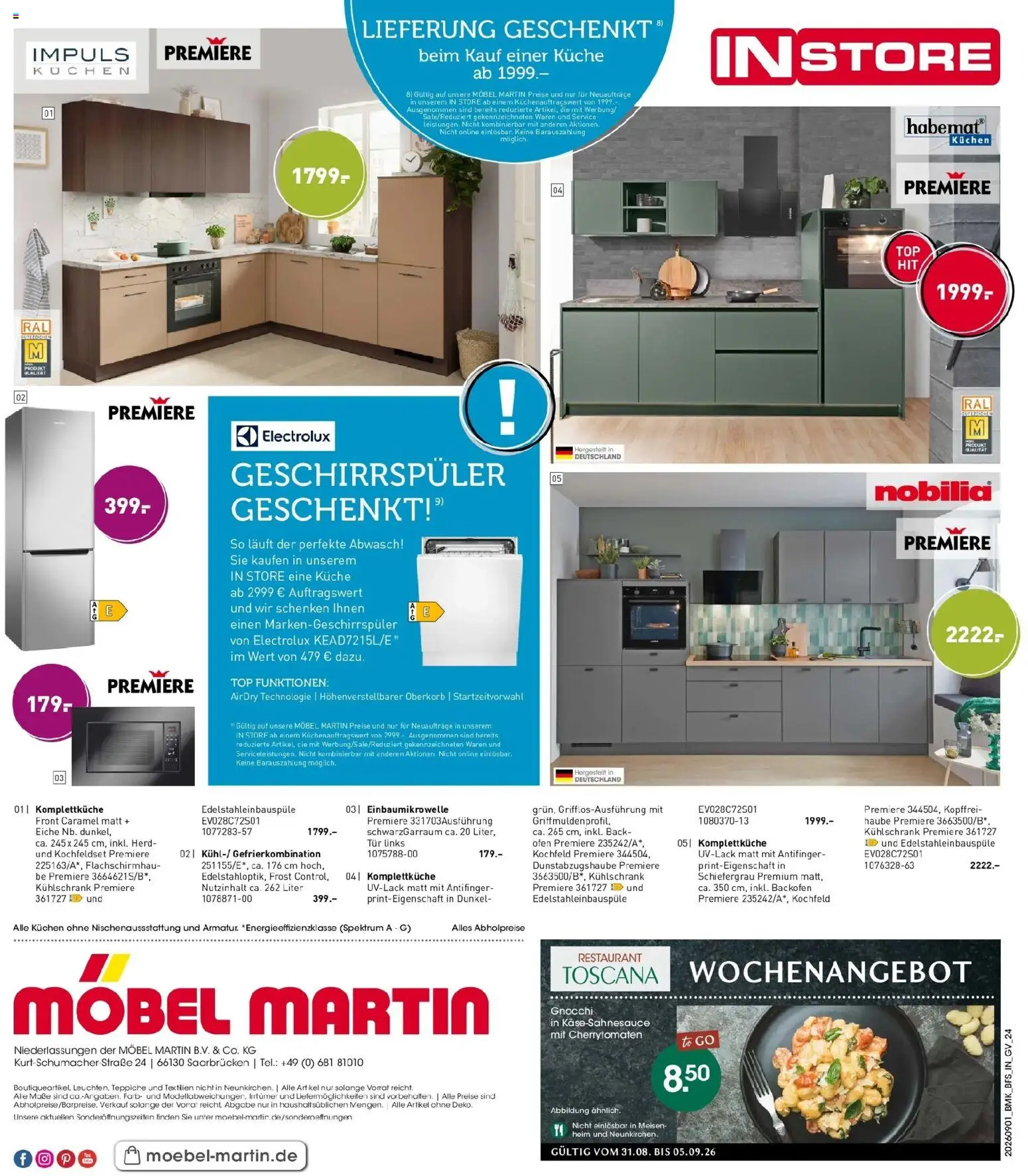 Möbel Martin Aktueller Prospekt (ab 01.09.2026) zum Blättern | Seite: 24 | Produkte: Top, Tür, Kühlschrank, Kuchen
