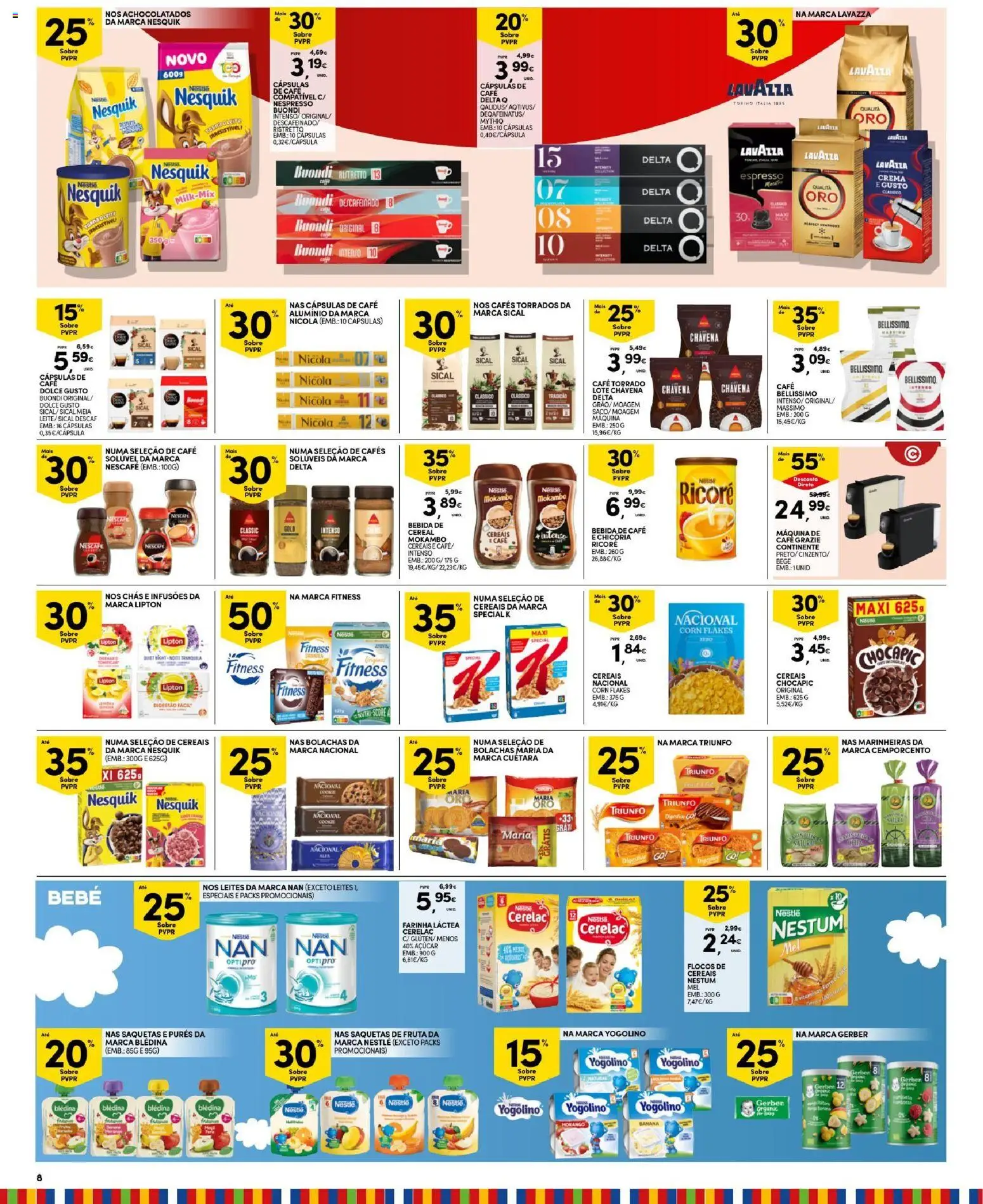 Continente Madeira │ válido de 14/07/2026 | Página: 8 | Produtos: Farinha láctea, Bolachas, Nestlé, Flocos