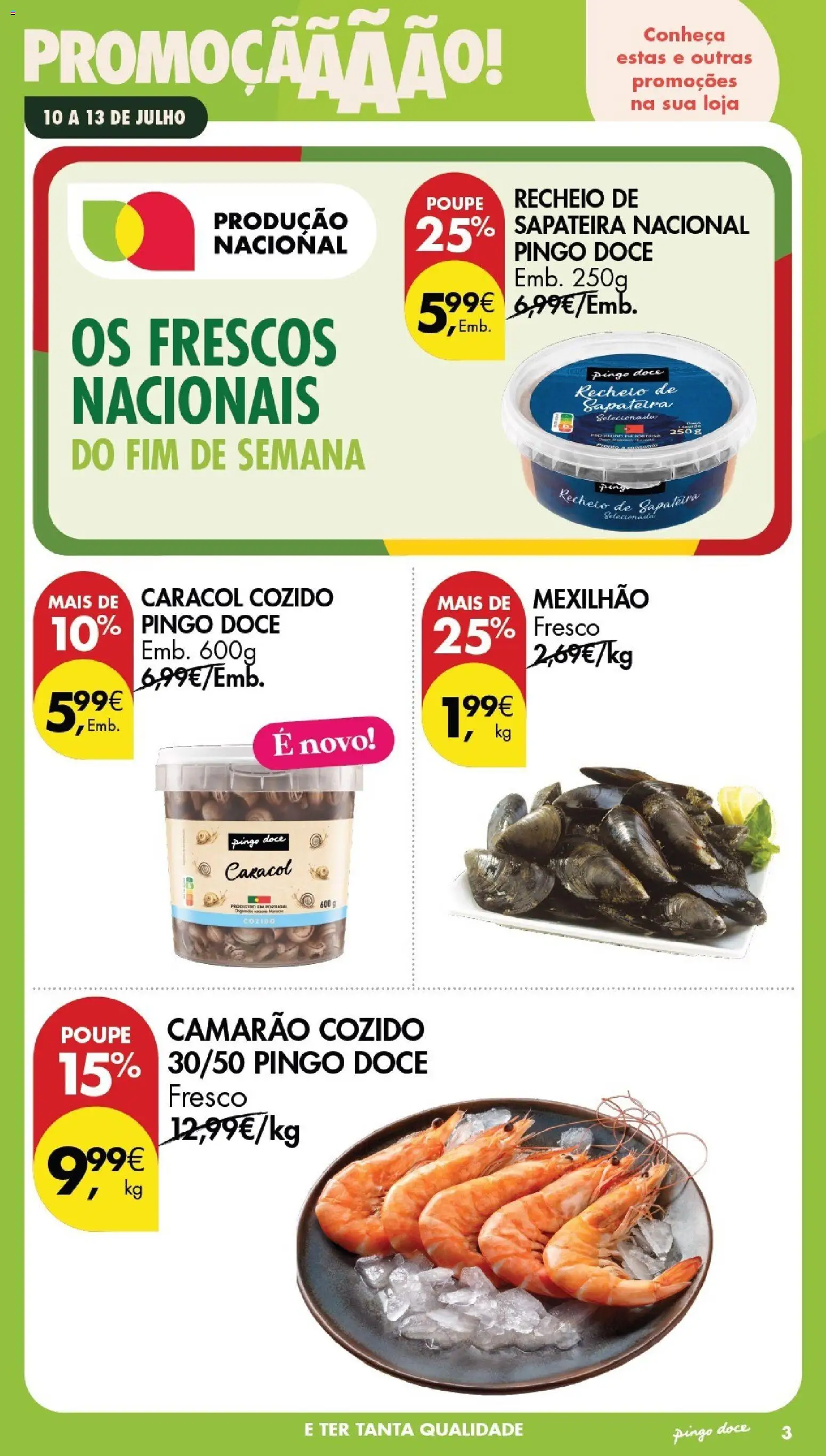 Pingo Doce Poupe este Fim de Semana │ válido de 10/07/2026 | Página: 3 | Produtos: Camarão, Sapateira