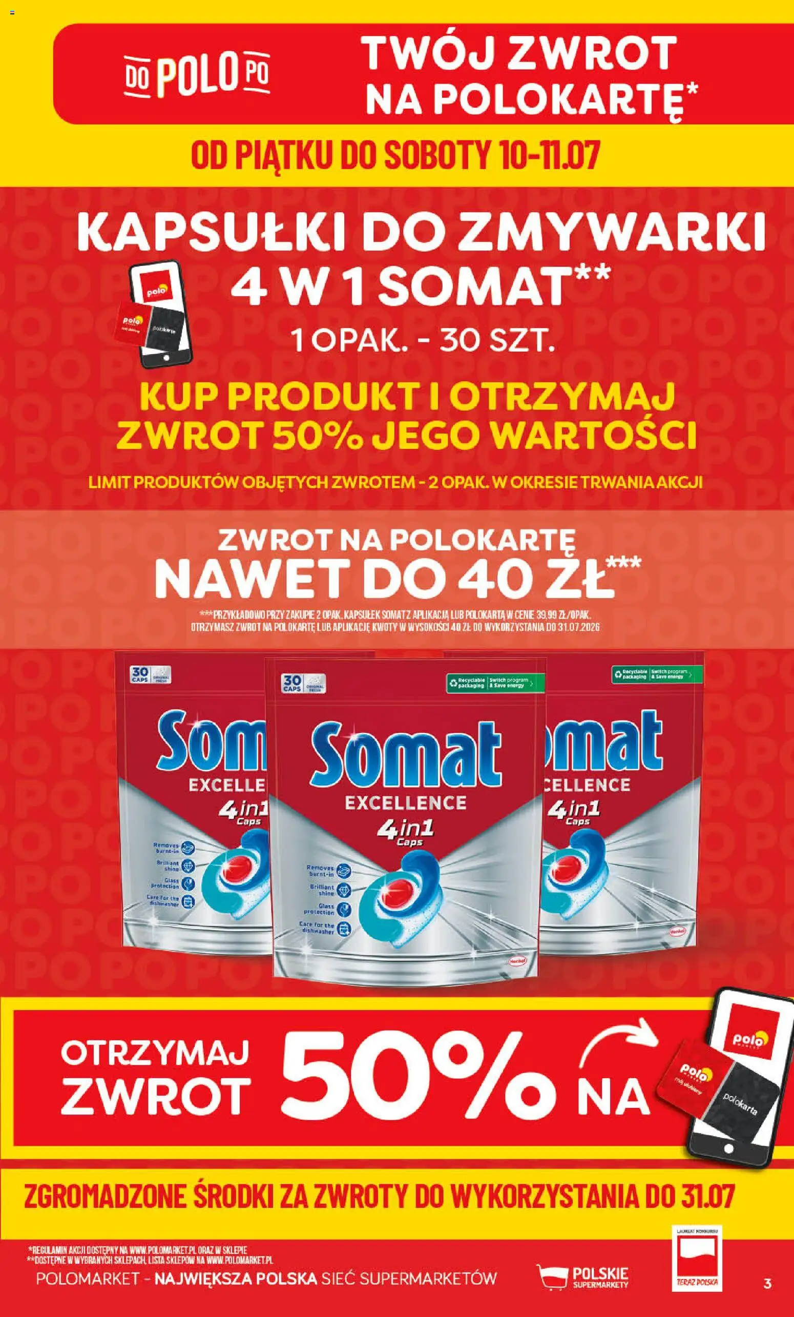 POLOmarket gazetka od 08.07.2026 | Strona: 3 | Produkty: Kapsułki do zmywarki