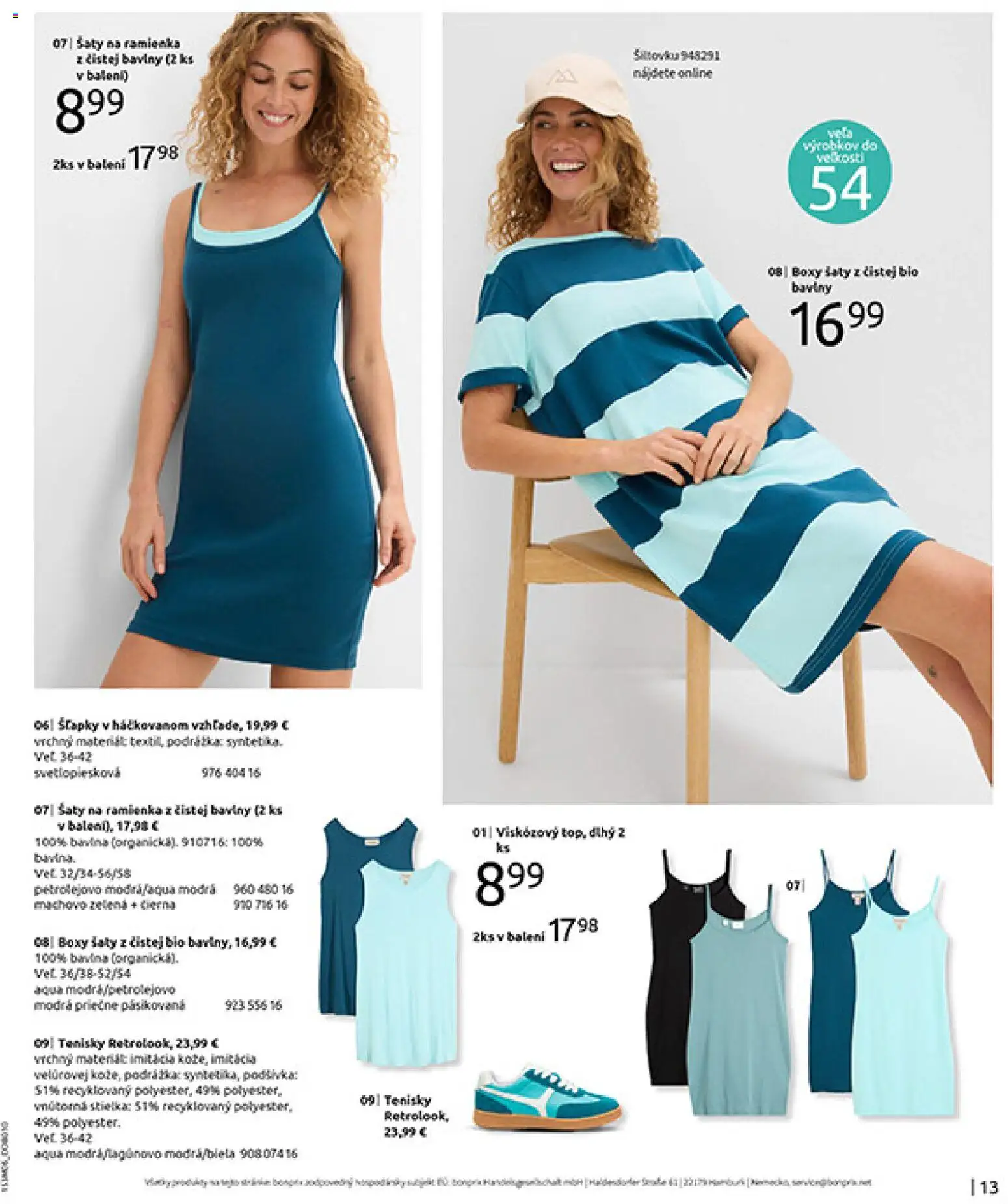 Nové Bonprix akcie – leták je platný od 15.06.2026 | Strana: 15 | Produkty: Šaty, Tenisky, Šľapky