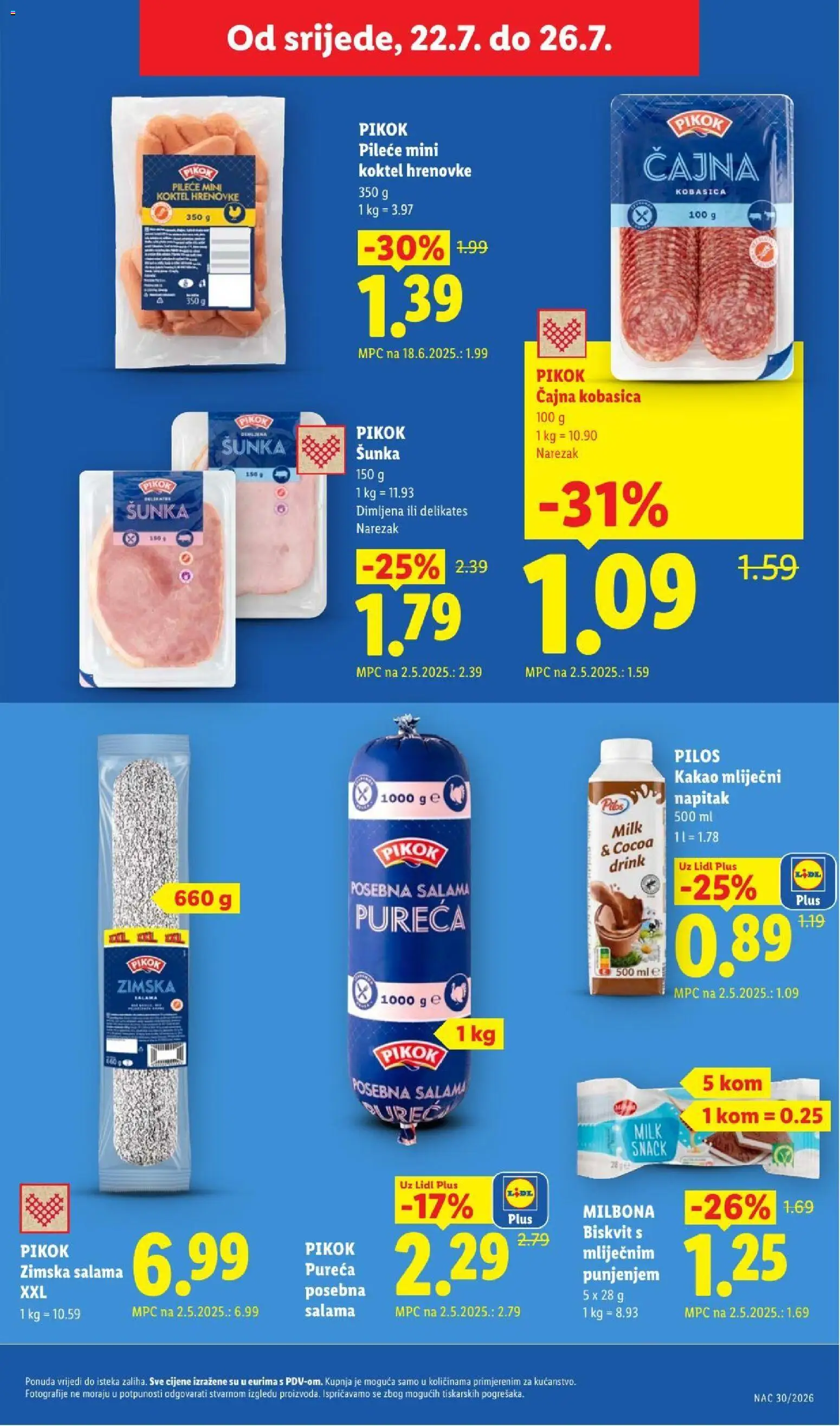Lidl katalog | vrijedi od 20.07.2026 | Stranica: 53 | Proizvodi: Salama, Narezak, Kakao, Napitak