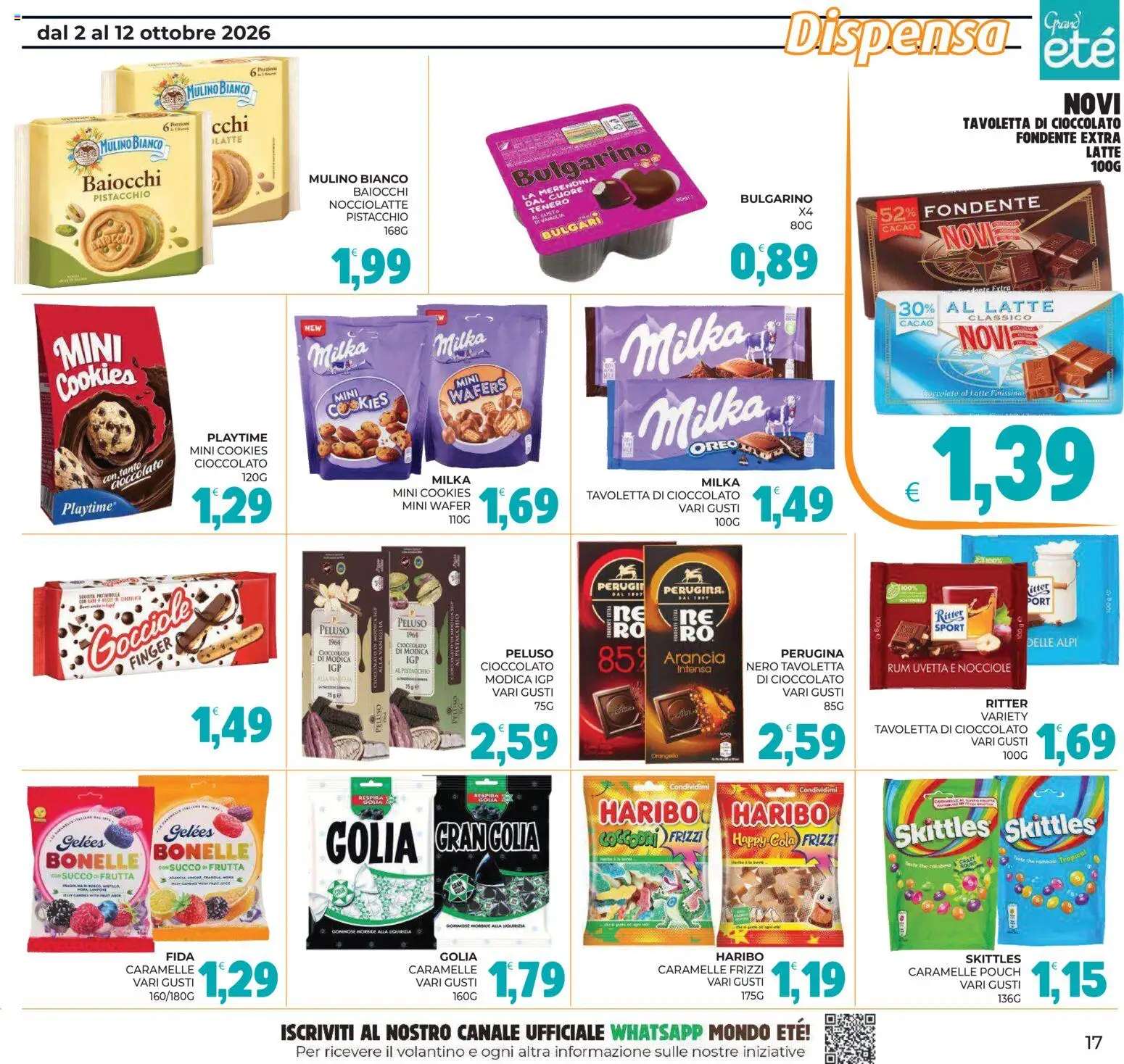 Volantino Eté del 02/10/2026 | Pagina: 17 | Prodotti: Uvetta, Cioccolato, Nocciole, Cacao