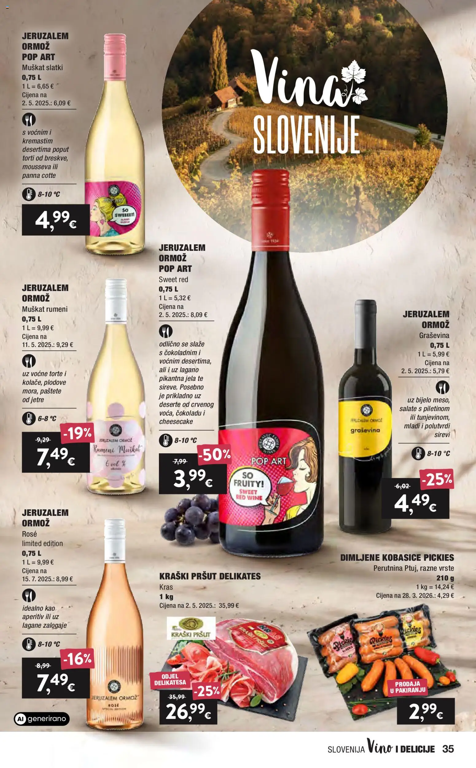 Interspar katalog | vrijedi od 16.09.2026 | Stranica: 35 | Proizvodi: Aperitiv, Cheesecake, Pršut, Kobasice