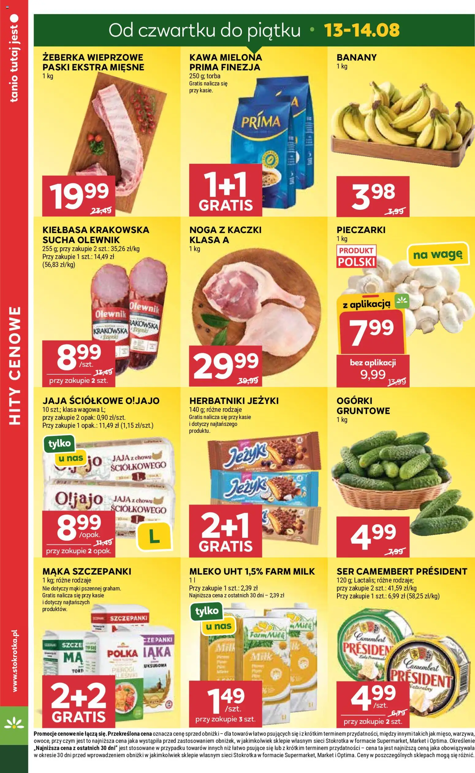 Stokrotka gazetka - Market od 13.08.2026 | Strona: 4 | Produkty: Stokrotka, Półka, Mleko UHT, Jaja