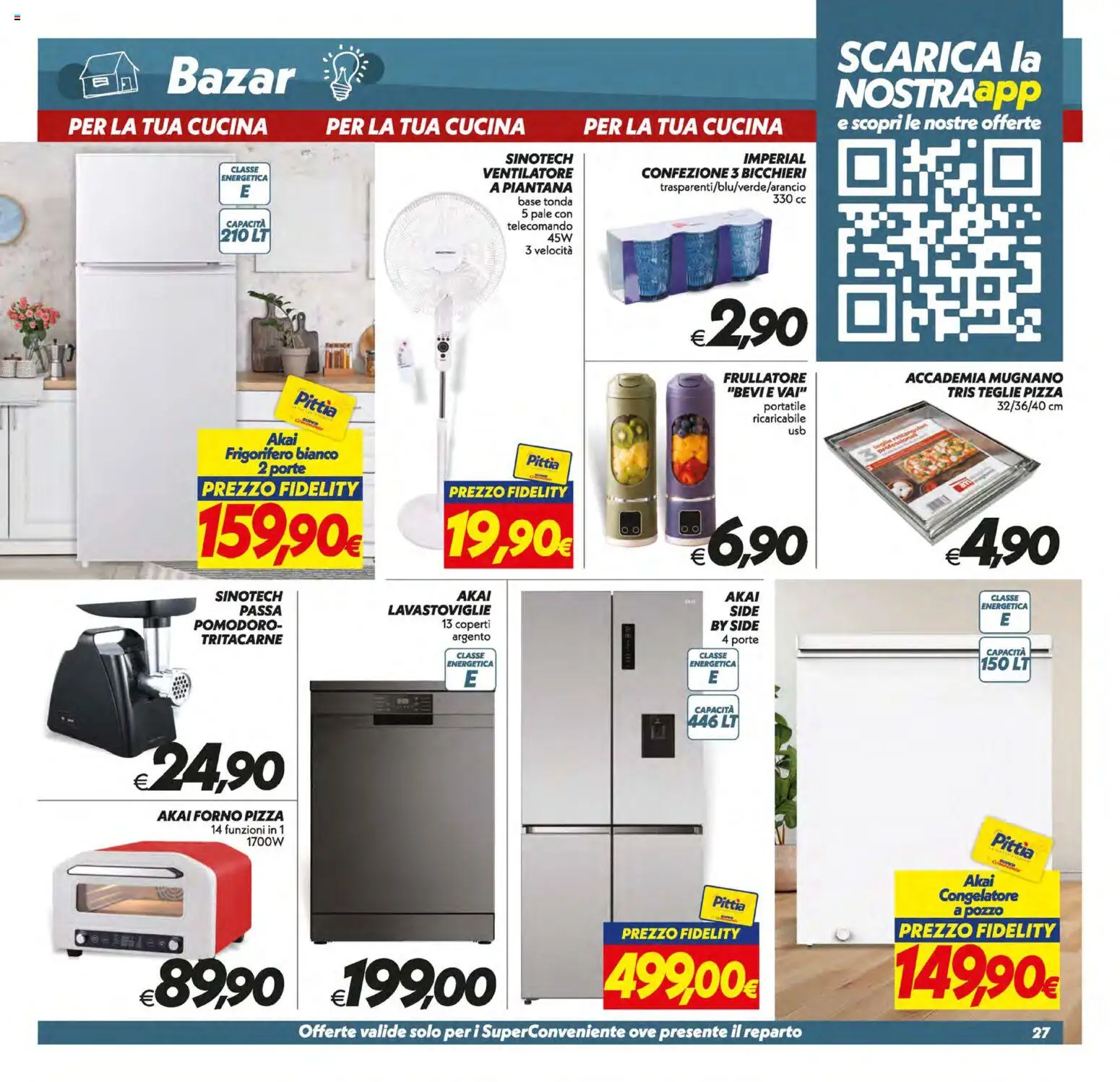 Volantino SuperConveniente del 21/07/2026 | Pagina: 27 | Prodotti: Ventilatore, Pomodoro, Frigorifero, Forno