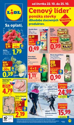 Lidl leták platný od 19.10.2026 | Strana: 72 | Produkty: Pilsner Urquell, Kurča, Bravčové karé, Vinea