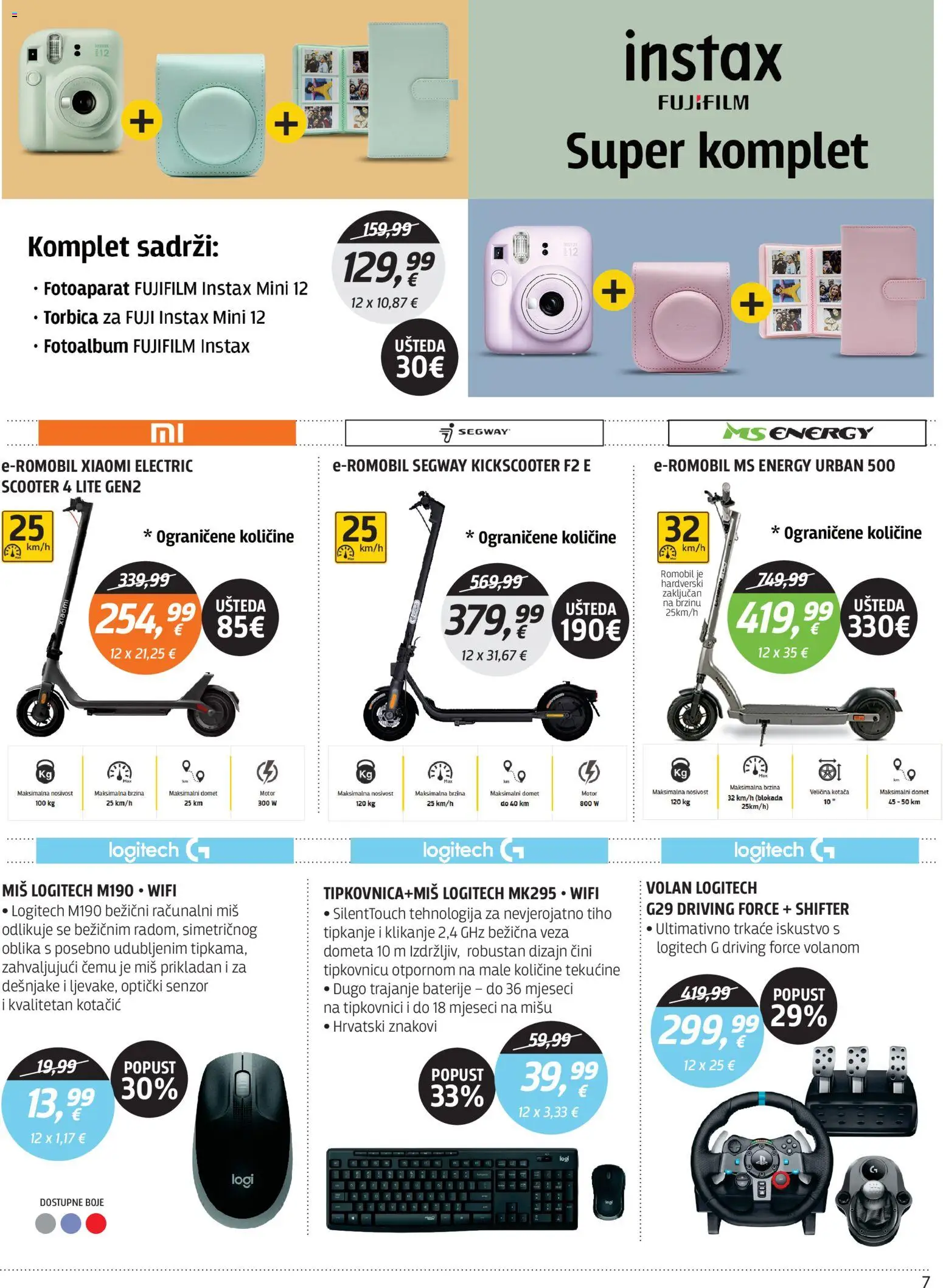 Centar Tehnike katalog | vrijedi od 13.04.2026 | Stranica: 7 | Proizvodi: Romobil, Baterije, Torbica, Fotoaparat