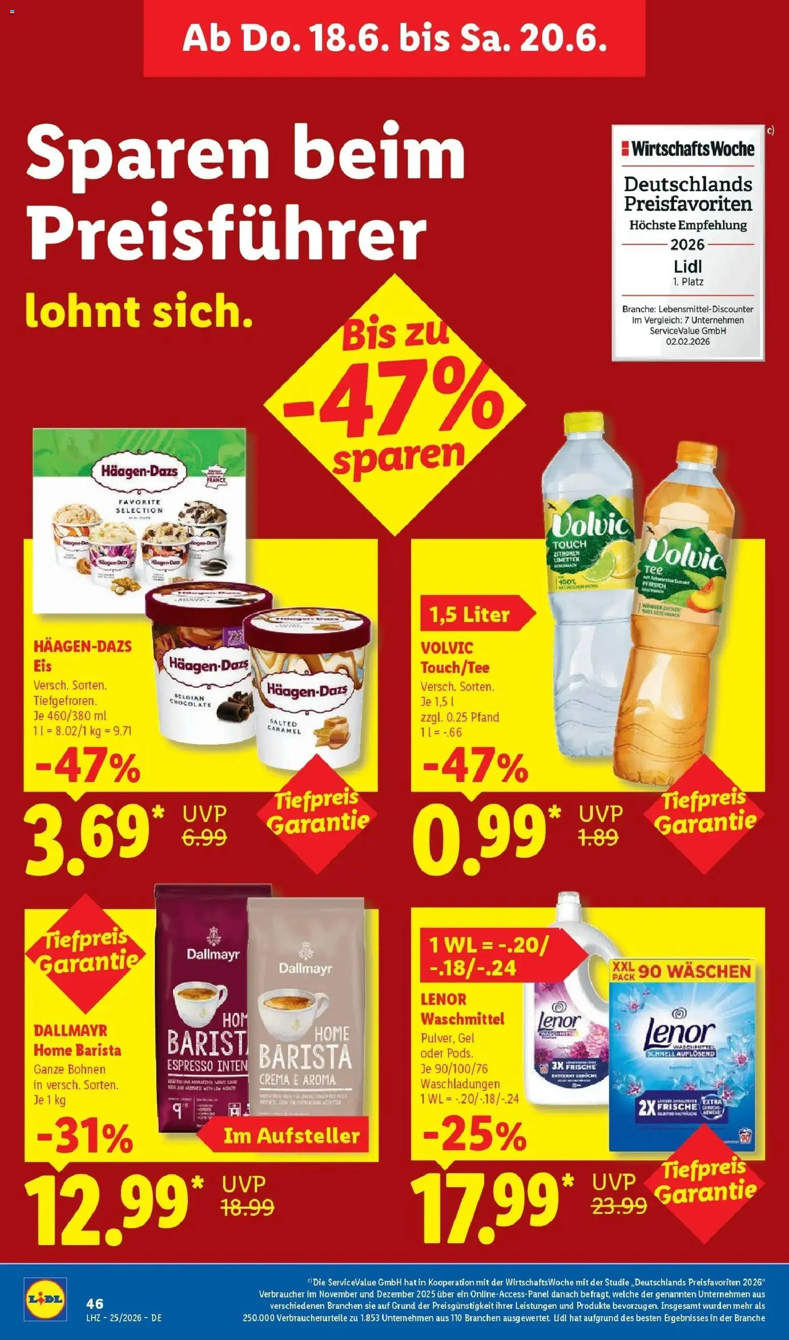 Lidl Prospekt Einbeck – gültig ab 15.06.2026 | Seite: 66 | Produkte: Lenor, Dallmayr, Volvic, Zitronen