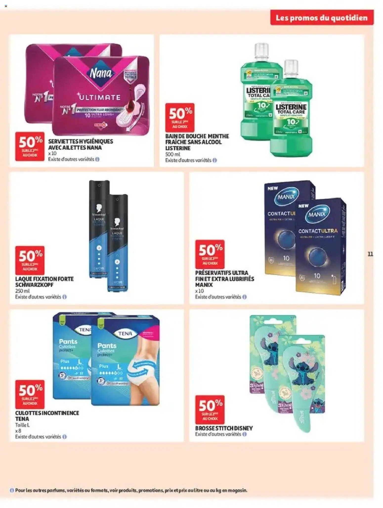 {H1} | Page: 11 | Produits: Listerine, Schwarzkopf, Bain de bouche, Serviettes hygiéniques