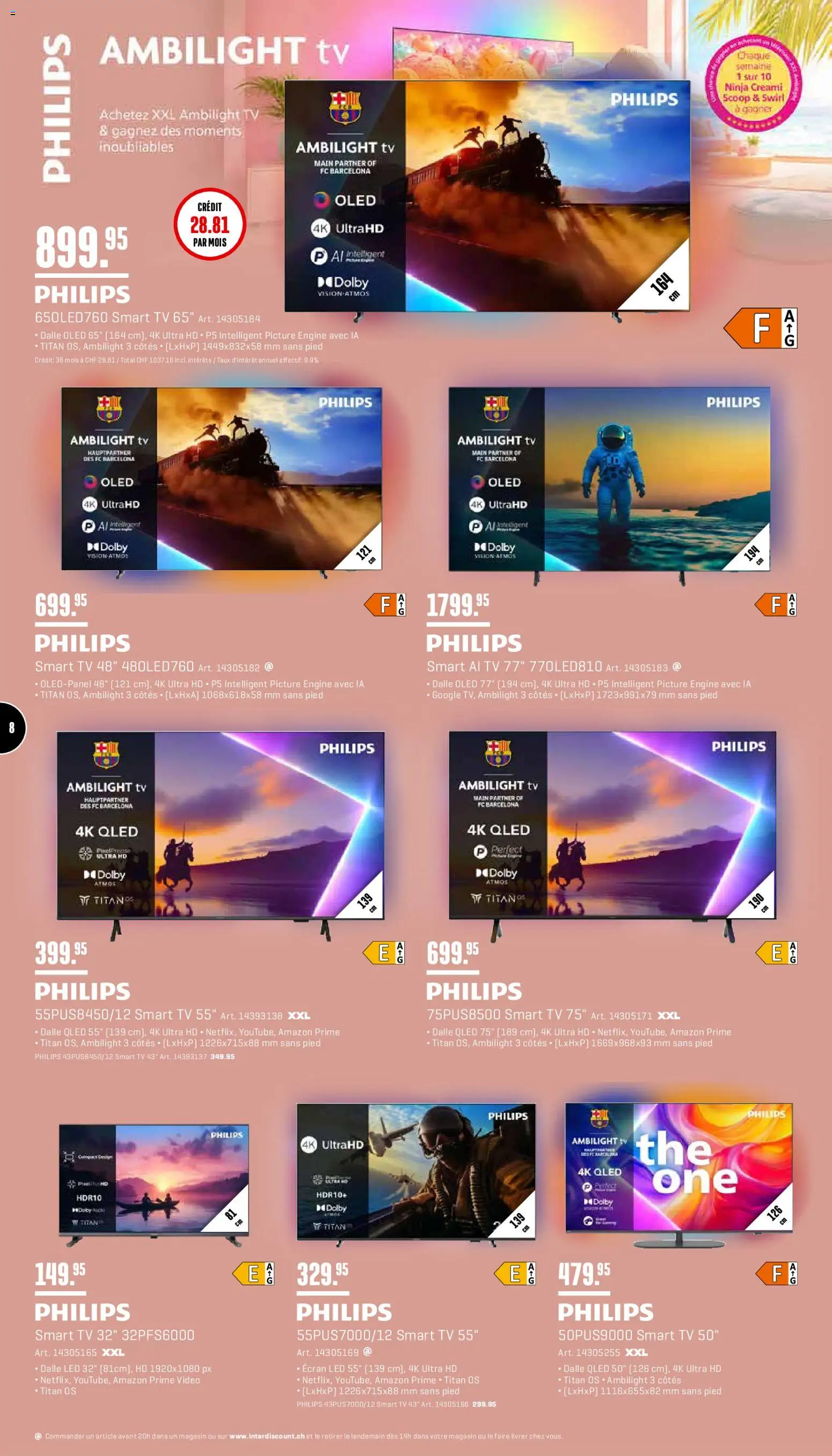 Interdiscount aktionen FR – gültig ab 17.08.2026 | Seite: 8 | Produkte: TV, Video, Philips