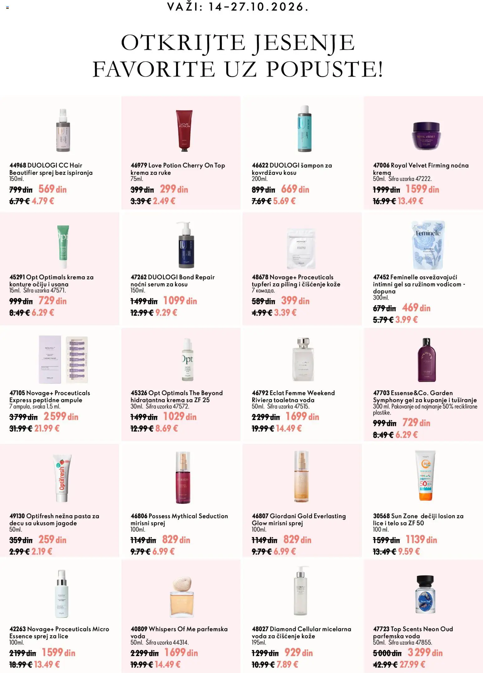 Oriflame katalog - važi od 07.10.2026 | Strana: 6 | Proizvode: Intimni gel, Šampon, Voda, Pakovanje