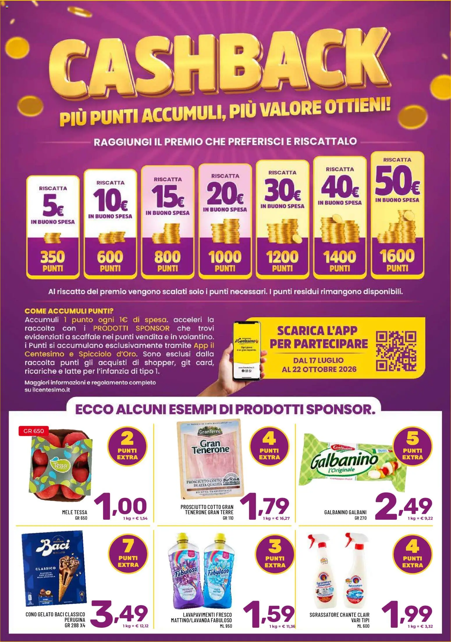Volantino Il Centesimo del 11/08/2026 | Pagina: 14 | Prodotti: Prosciutto Cotto, Mele, Latte, Prosciutto
