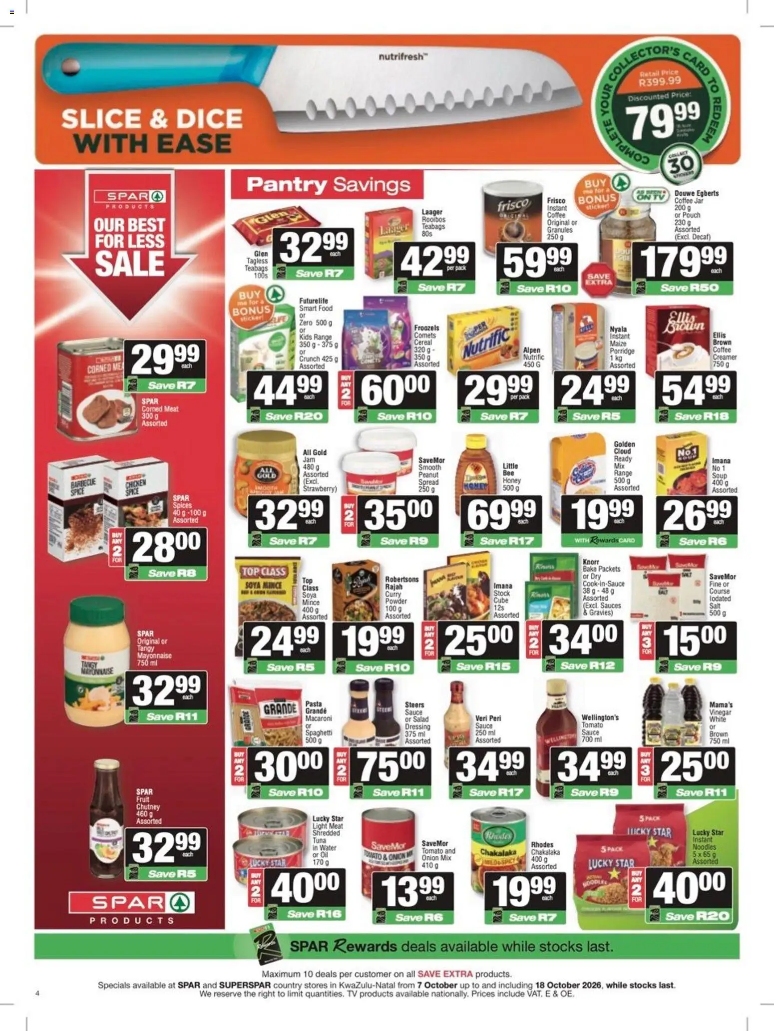 New Spar catalogue – valid from 07/10/2026 | Page: 4 | Products: Tuna, TV, Sauces, Vinegar