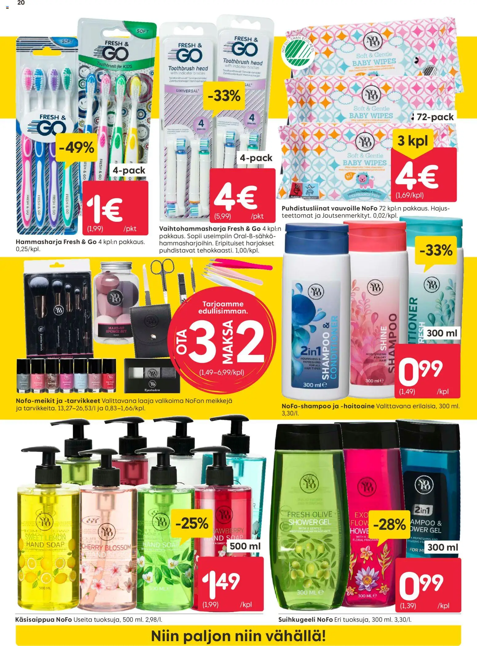 Rusta tarjoukset – voimassa 11.05.2026 alkaen | Sivu: 20 | Tuotteet: Shampoo, Suihkugeeli, Käsisaippua, Puhdistusliinat