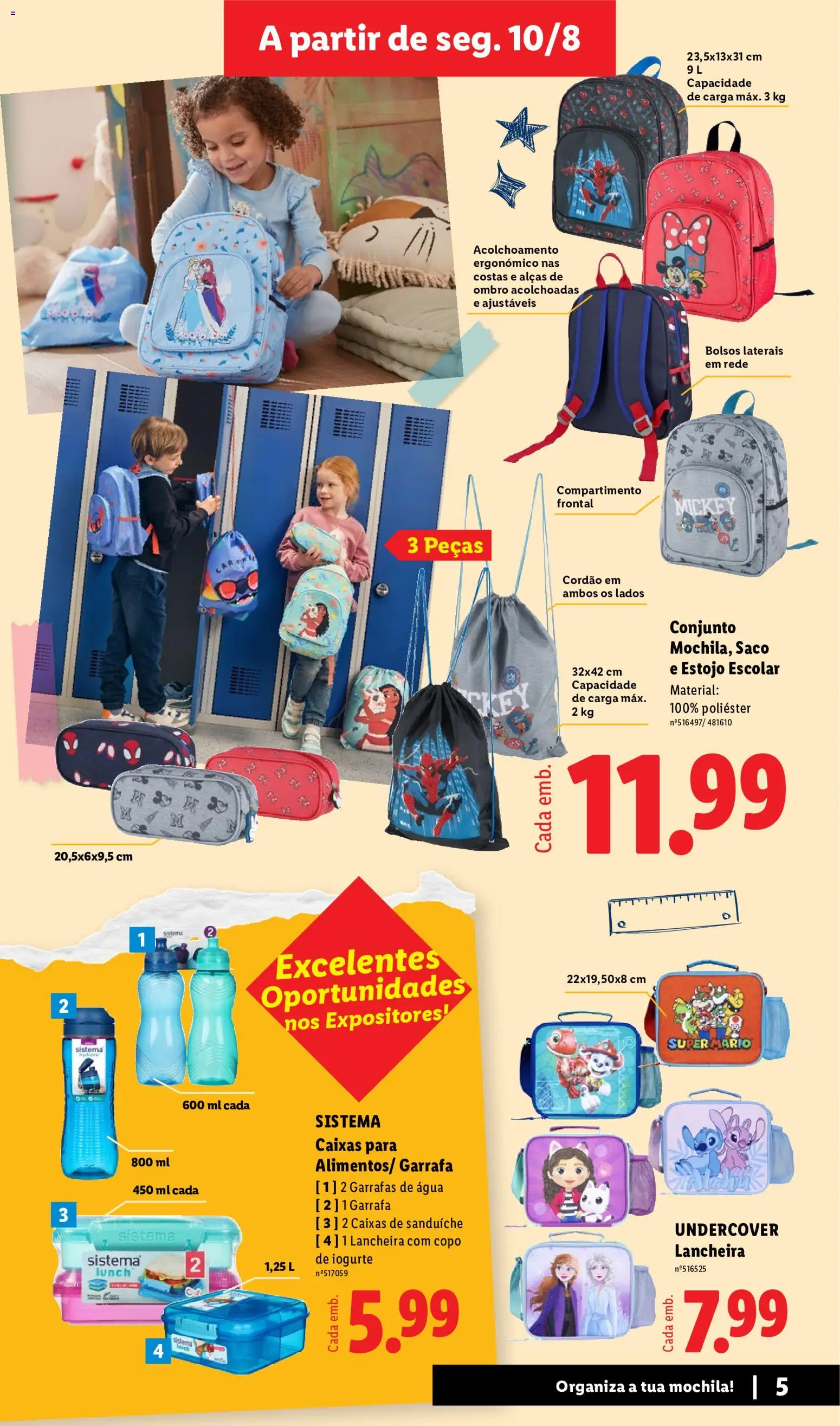 Lidl Folheto Especial │ válido de 10/08/2026 | Página: 5 | Produtos: Agua, Sanduíche, Saco, Iogurte