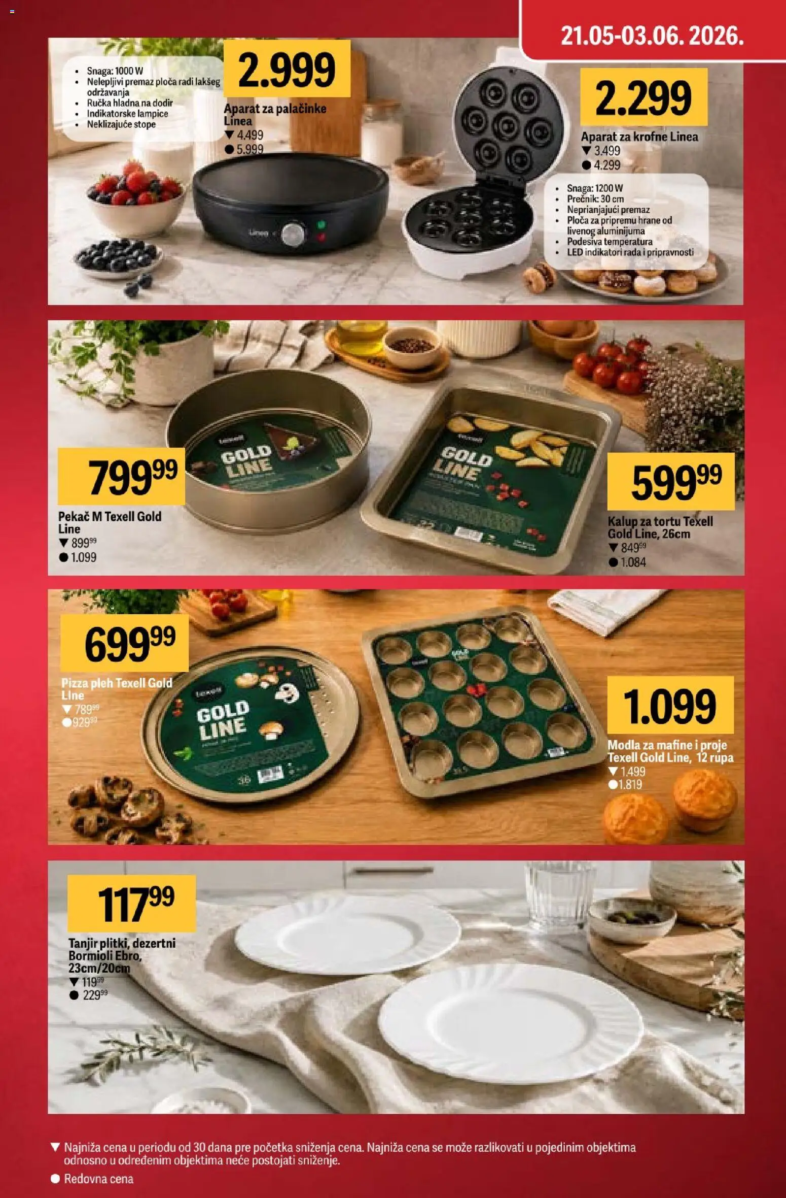 Mega Maxi katalog - važi od 21.05.2026 | Strana: 4 | Proizvode: Aparat za palačinke, Tanjir, Lampice, Pekač