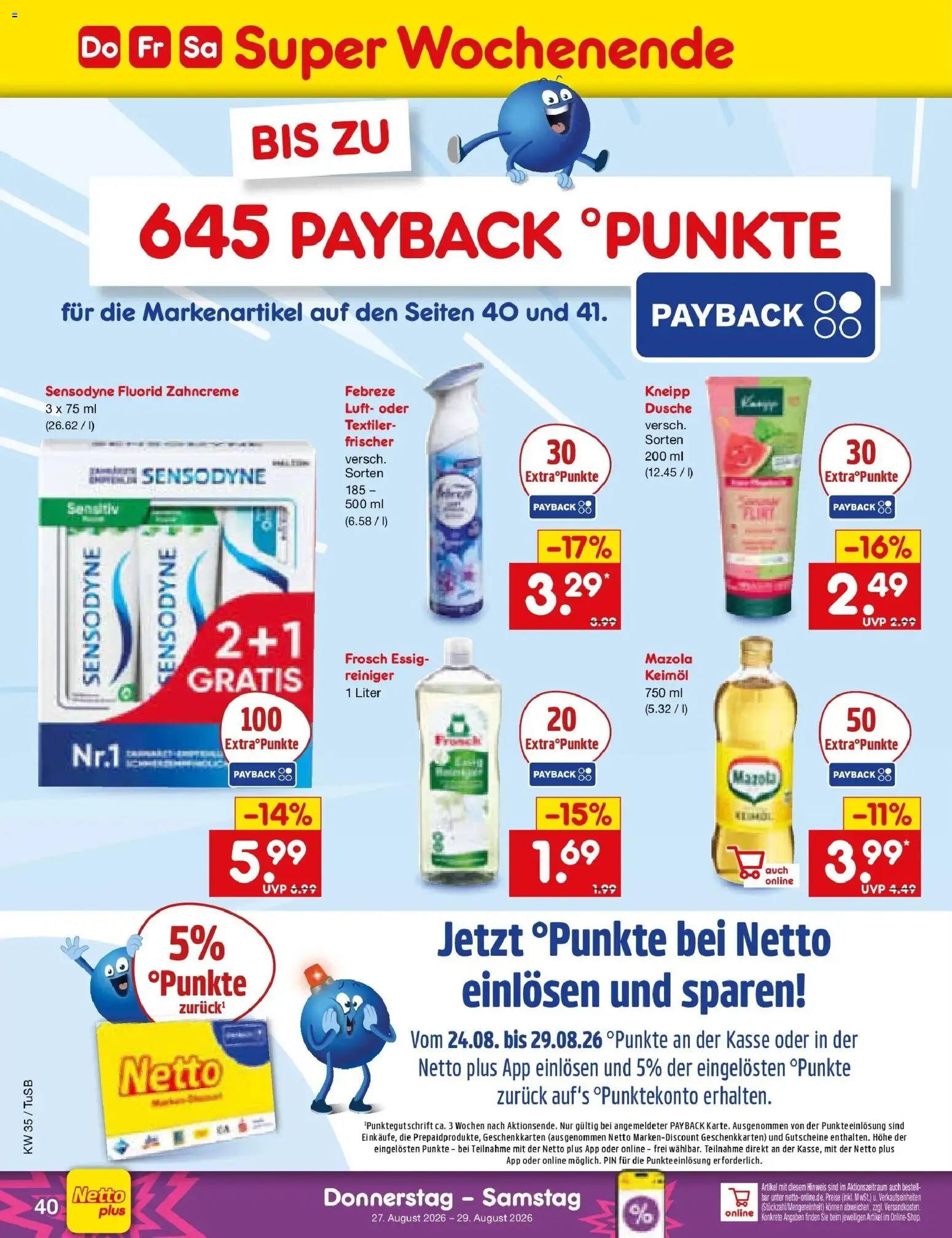 Netto Marken-Discount Prospekt Sindelfingen (ab 24.08.2026) » Angebote | Seite: 54 | Produkte: Essig, Dusche