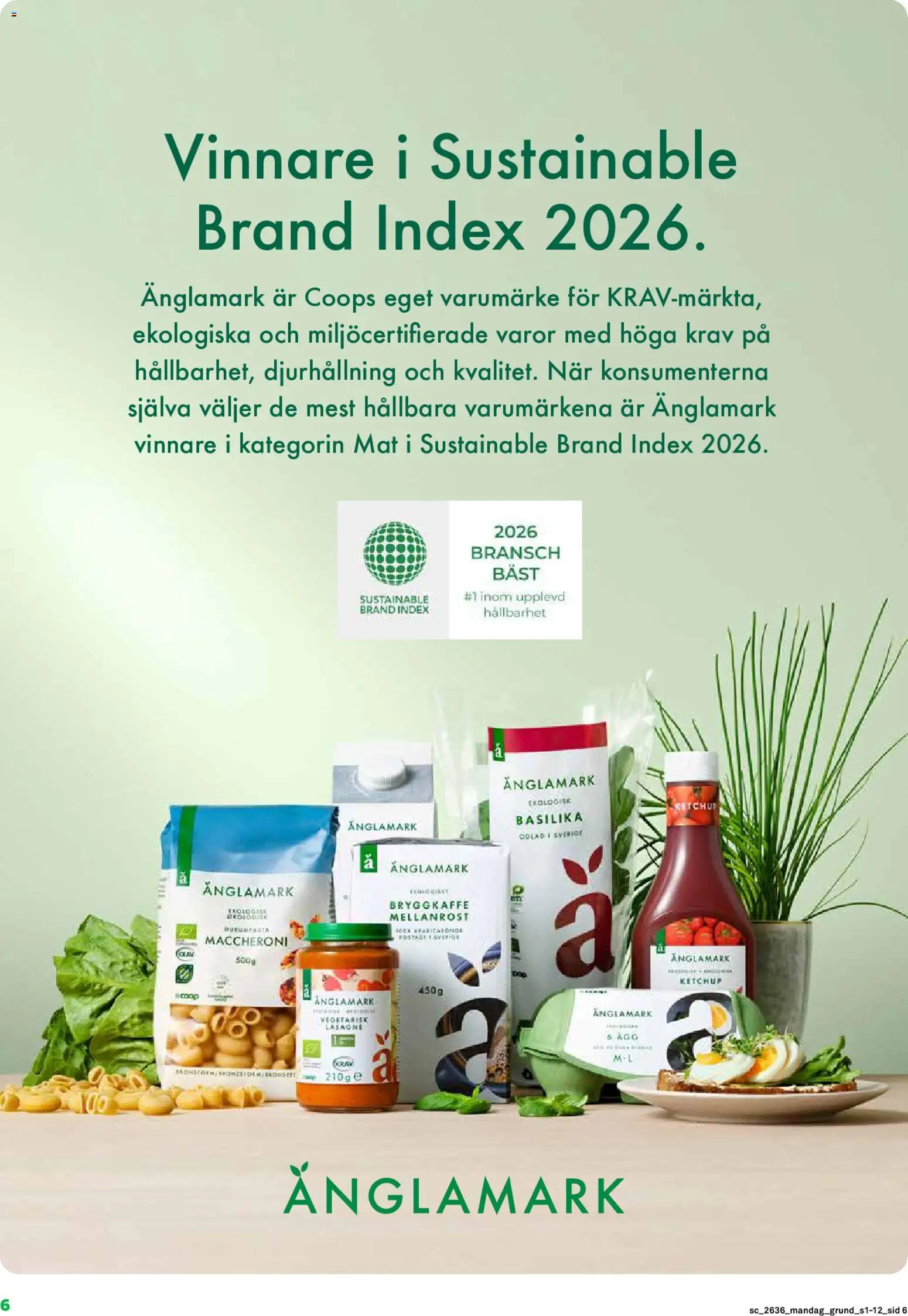 Stora Coop reklamblad aktuell från 31/08/2026 | Sida: 6 | Produkter: Lasagne, Ägg, Ketchup, Basilika