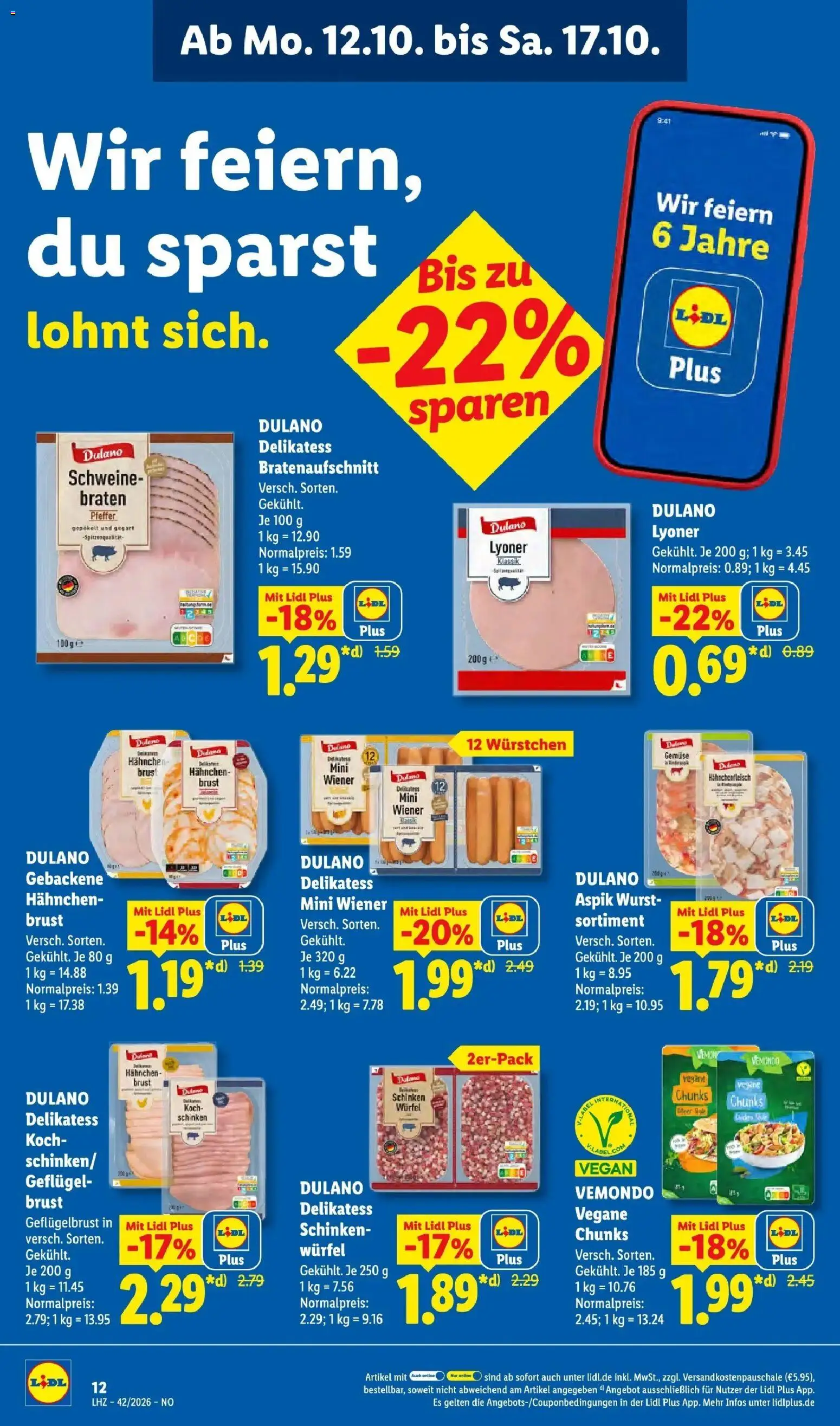 Lidl Prospekt Höxter (ab 12.10.2026) zum Blättern » Angebote | Seite: 22 | Produkte: Hahnchen, Pfeffer, Wurst, Schinken