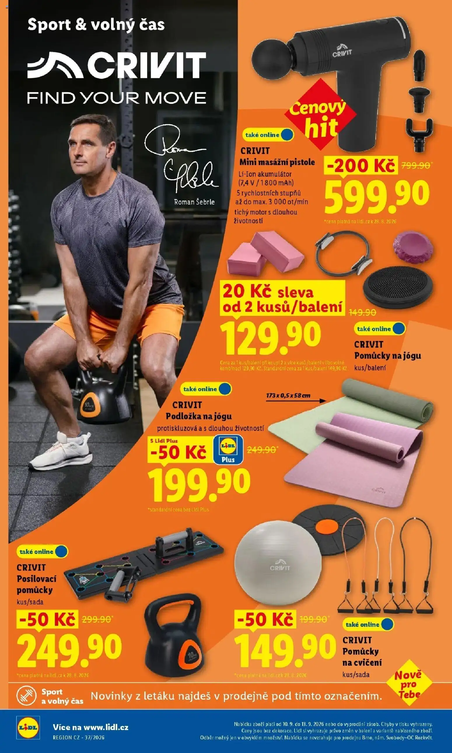 Lidl leták od 07.09.2026 - Nový akční leták | Strana: 22 | Produkty: Podložka na jógu
