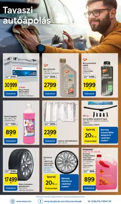 Tesco aktuális akciós újság - amely érvényes a következő dátumtól: 29.04.2026 | Oldal: 32 | Termékek: Akkumulátor, Motorolaj