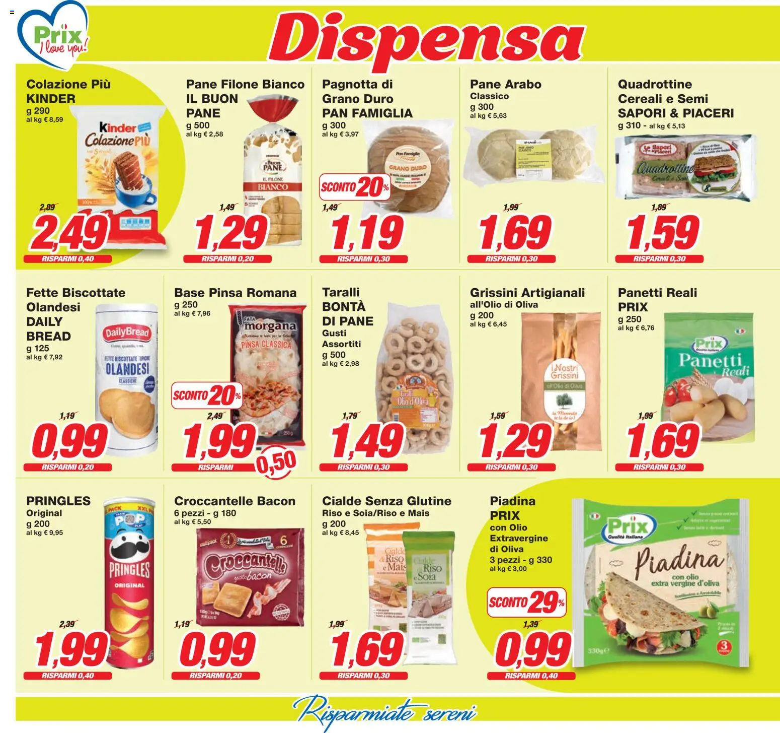 Volantino Prix del 24.02.2026 | Pagina: 20 | Prodotti: Cereali, Olio, Mais, Grissini