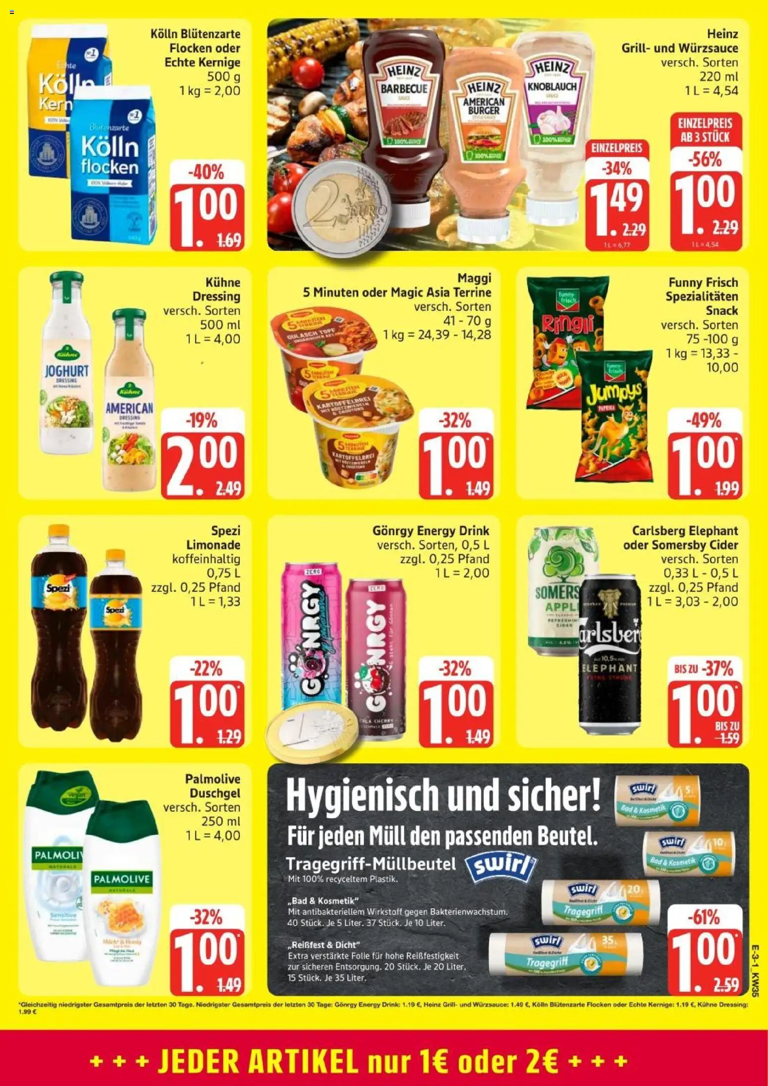 Edeka Prospekt Hamburg – gültig ab 23.08.2026 | Seite: 3 | Produkte: Kolln, Energy, Funny frisch, Knoblauch