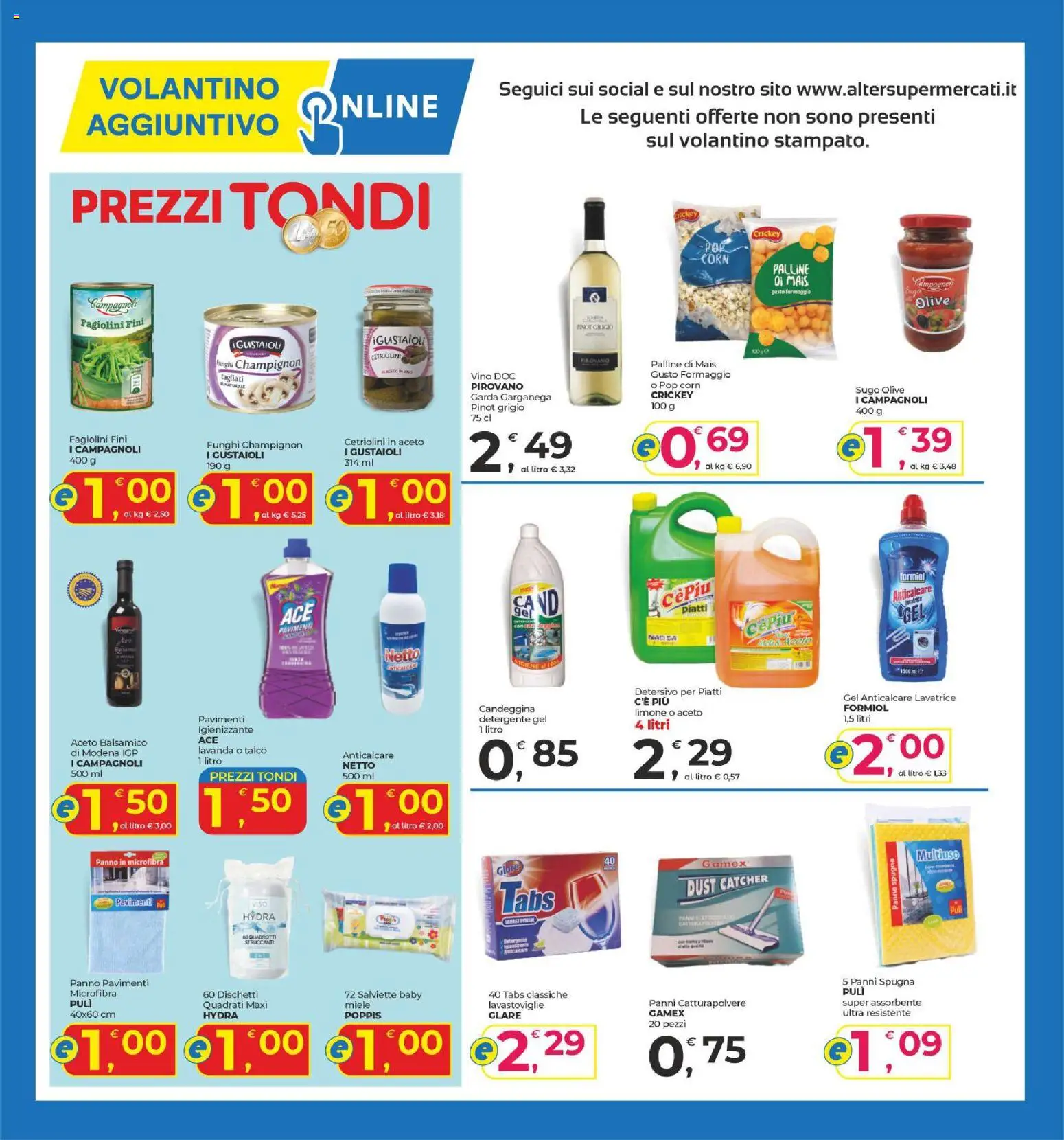 Volantino Alter Discount del 28.05.2026 | Pagina: 14 | Prodotti: Talco, Formaggio, Limone, Lavastoviglie