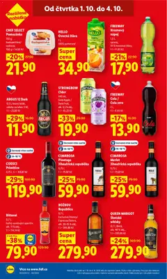 Náhled letáku CODICI Primitivo, 0,75 l, 1 l = 159,87 Kč od 01.10.2026 | Strana: 34 | Produkty: Cider, Pomazánka, Láhev, Cola