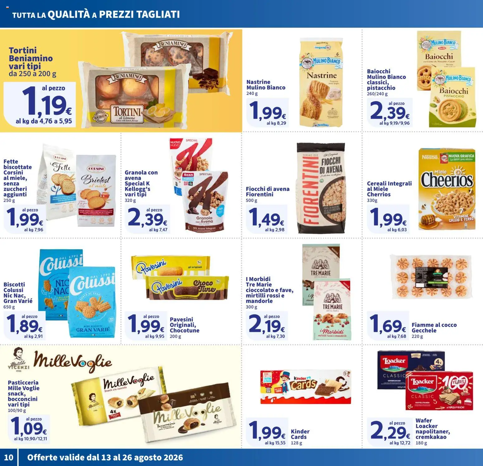 Volantino SIGMA del 13/08/2026 | Pagina: 10 | Prodotti: Cioccolato, Mandorle, Ferro, Fette biscottate