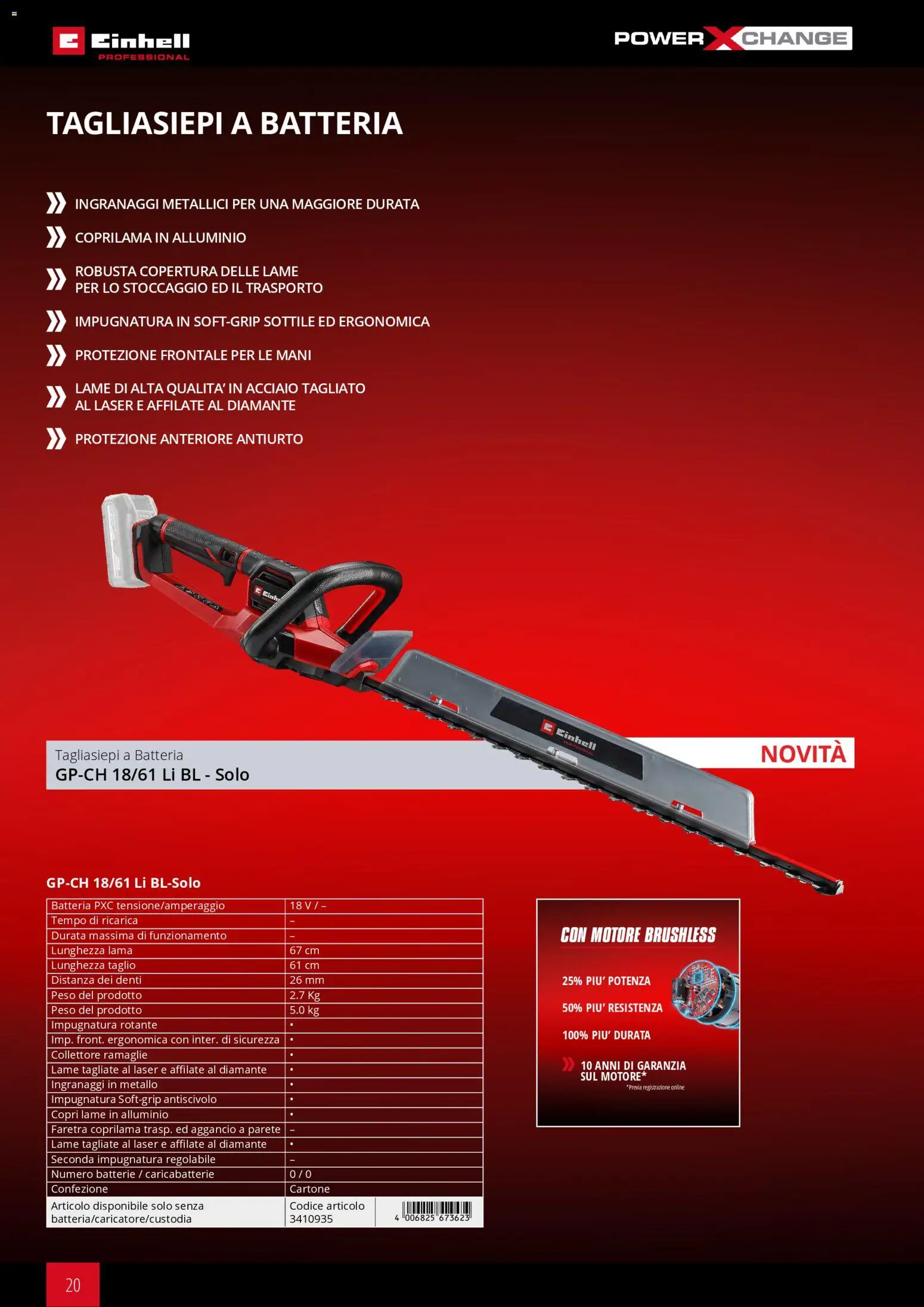 Volantino Einhell del 17.03.2026 | Pagina: 22 | Prodotti: Alluminio, Batteria, Batterie, Caricabatterie