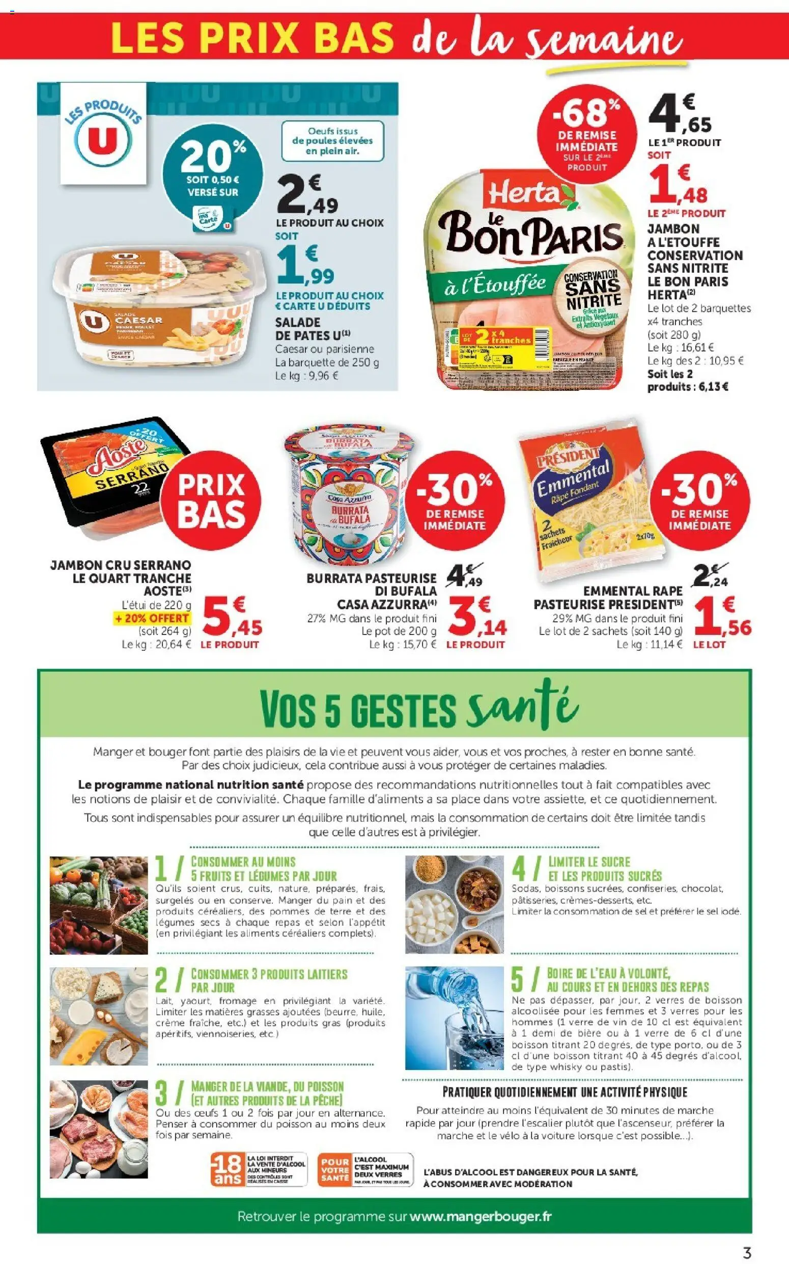 {H1} | Page: 3 | Produits: Sucre, Jambon Cru, Pêche, Crème