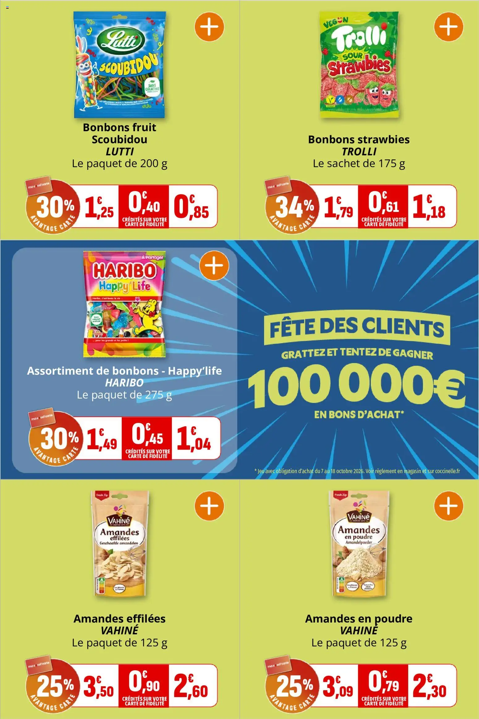 {H1} | Page: 25 | Produits: Amandes effilées, Amandes en poudre, Poudre, Bonbons