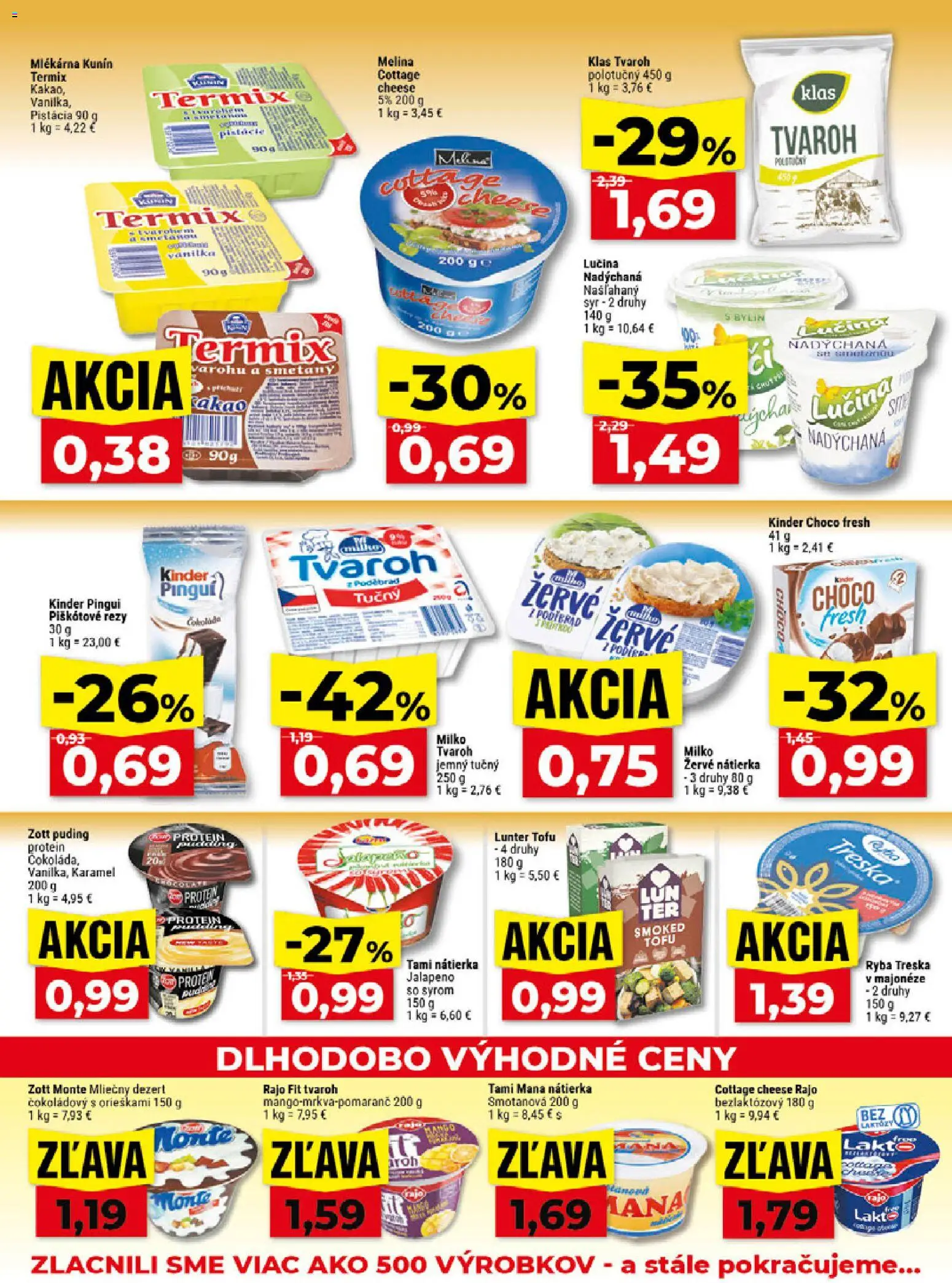 Nové Klas akcie – leták je platný od 07.09.2026 | Strana: 10 | Produkty: Kinder, Termix, Ryba, Treska
