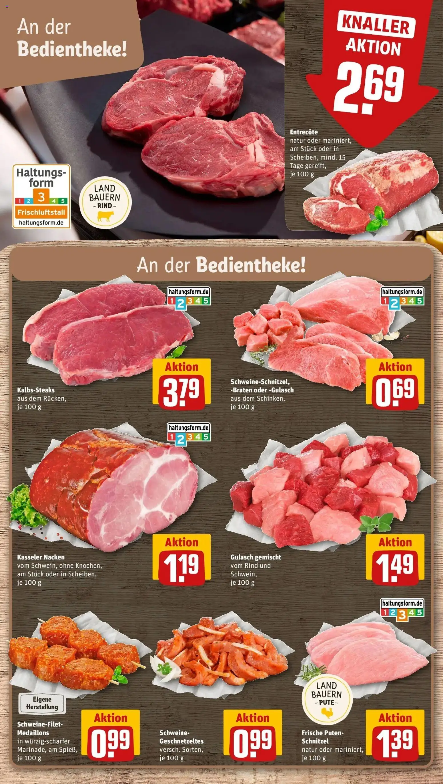 REWE Prospekt ab 19.10.2026 zum Blättern » Angebote | Seite: 10 | Produkte: Pute, Schnitzel, Kasseler nacken, Gulasch