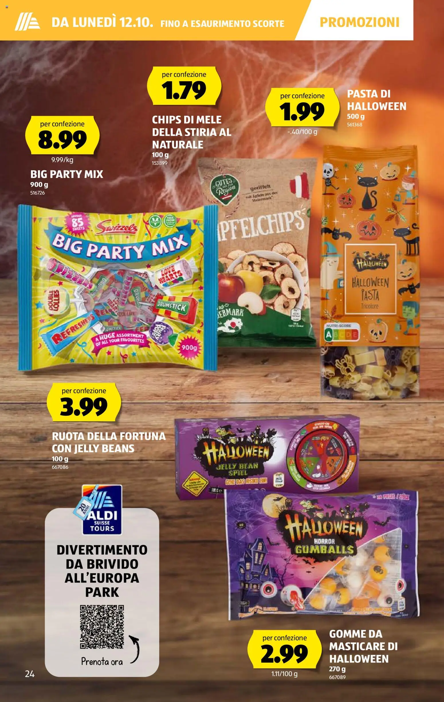 Aldi aktionen IT – gültig ab 08.10.2026 | Seite: 24 | Produkte: Pasta, Chips, Spiel, Apple