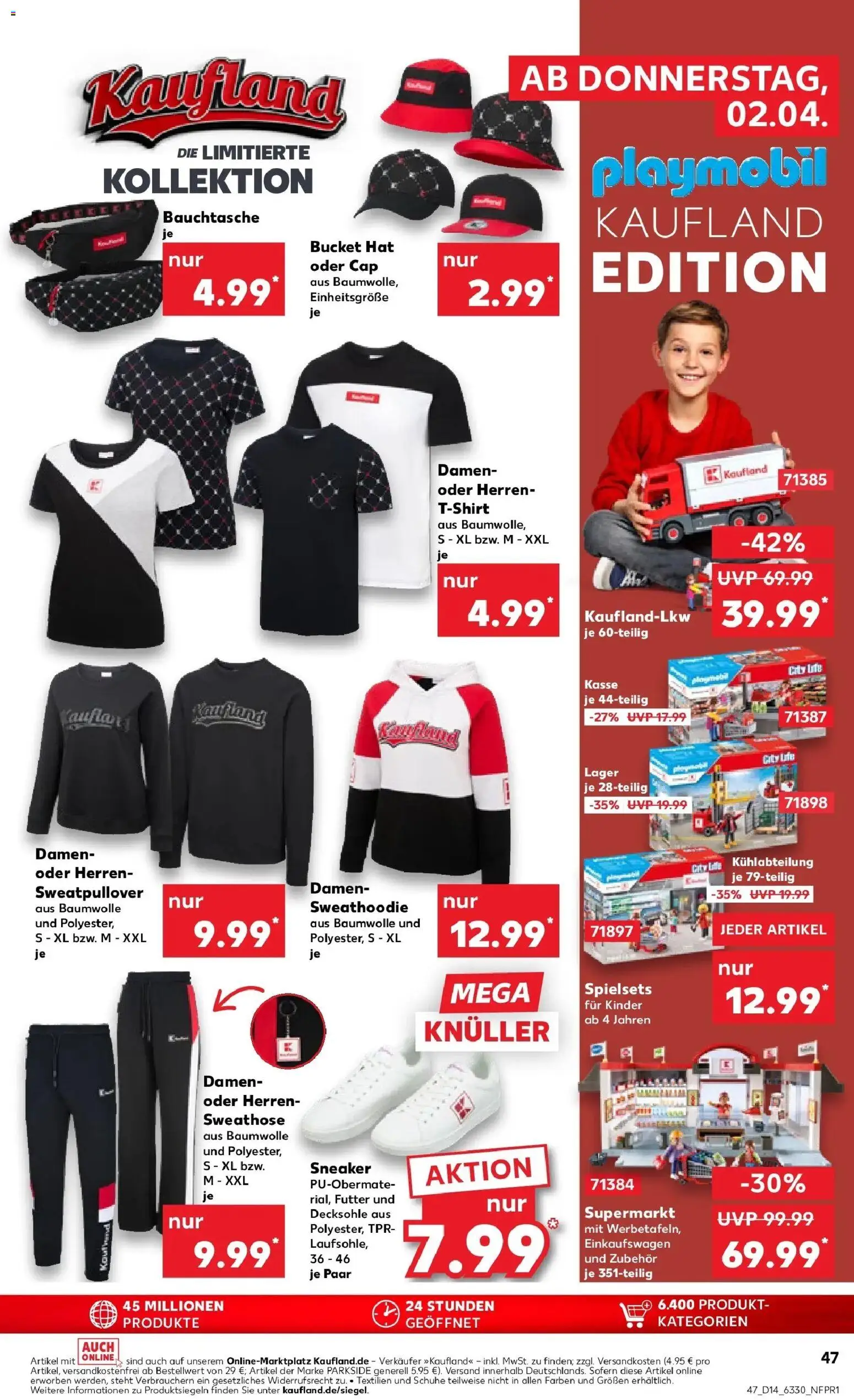 Kaufland Prospekt Flensburg	 – gültig ab 02.04.2026 | Seite: 47 | Produkte: Sweathose, Sweatshirt, T-Shirt, Hoodie