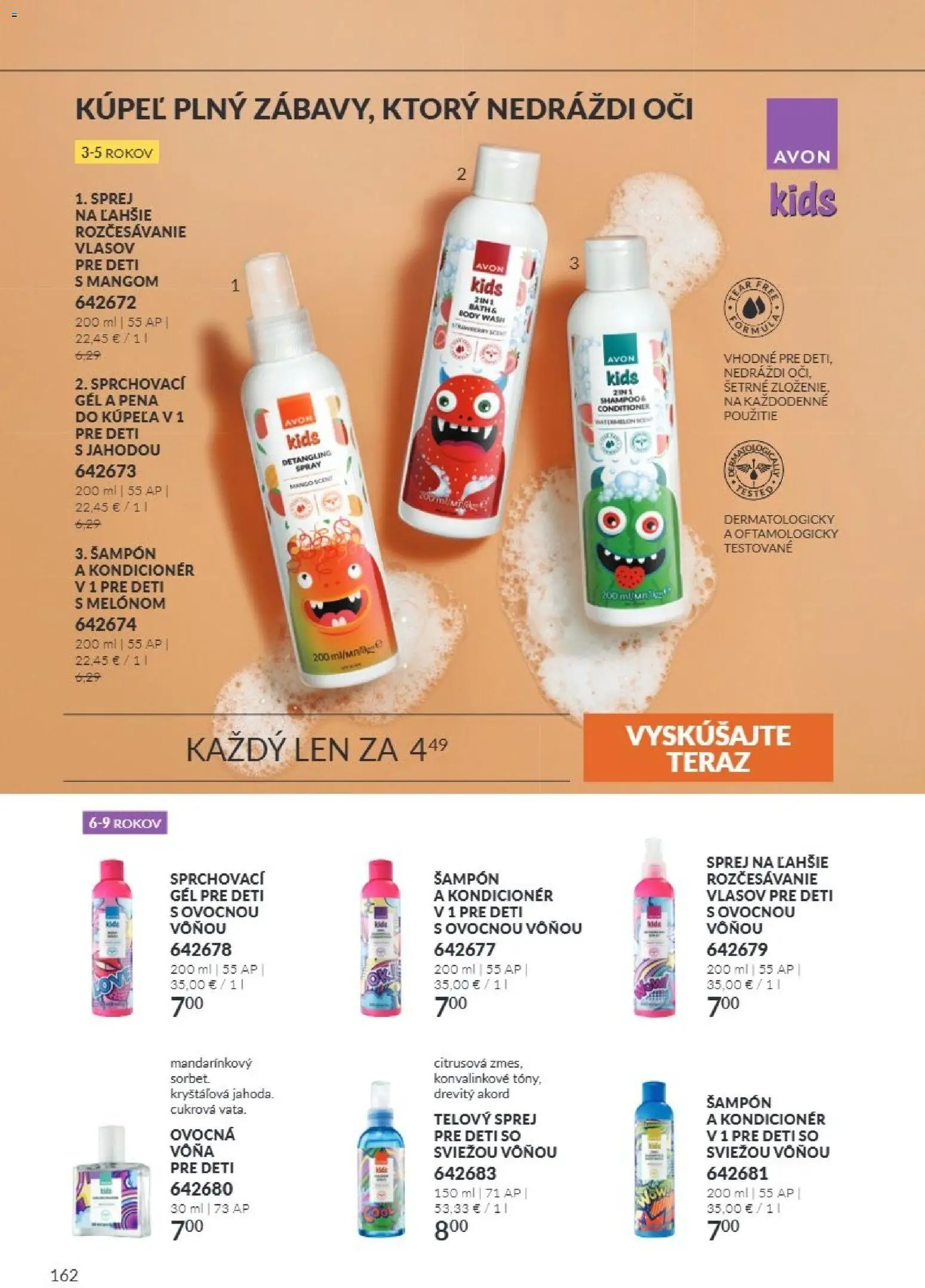 Nové Avon akcie – leták je platný od 01.10.2026 | Strana: 162 | Produkty: Šampón, Kondicionér, Mango, Pena