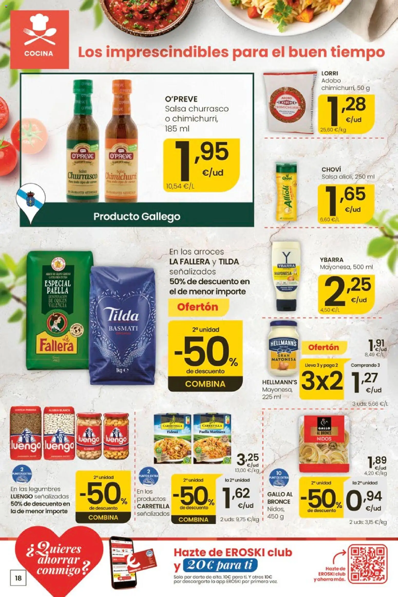 Eroski Ofertones de verano │ válido desde el 11.06.2026 | Página: 18 | Productos: Οθόνη προβολής, Cocina