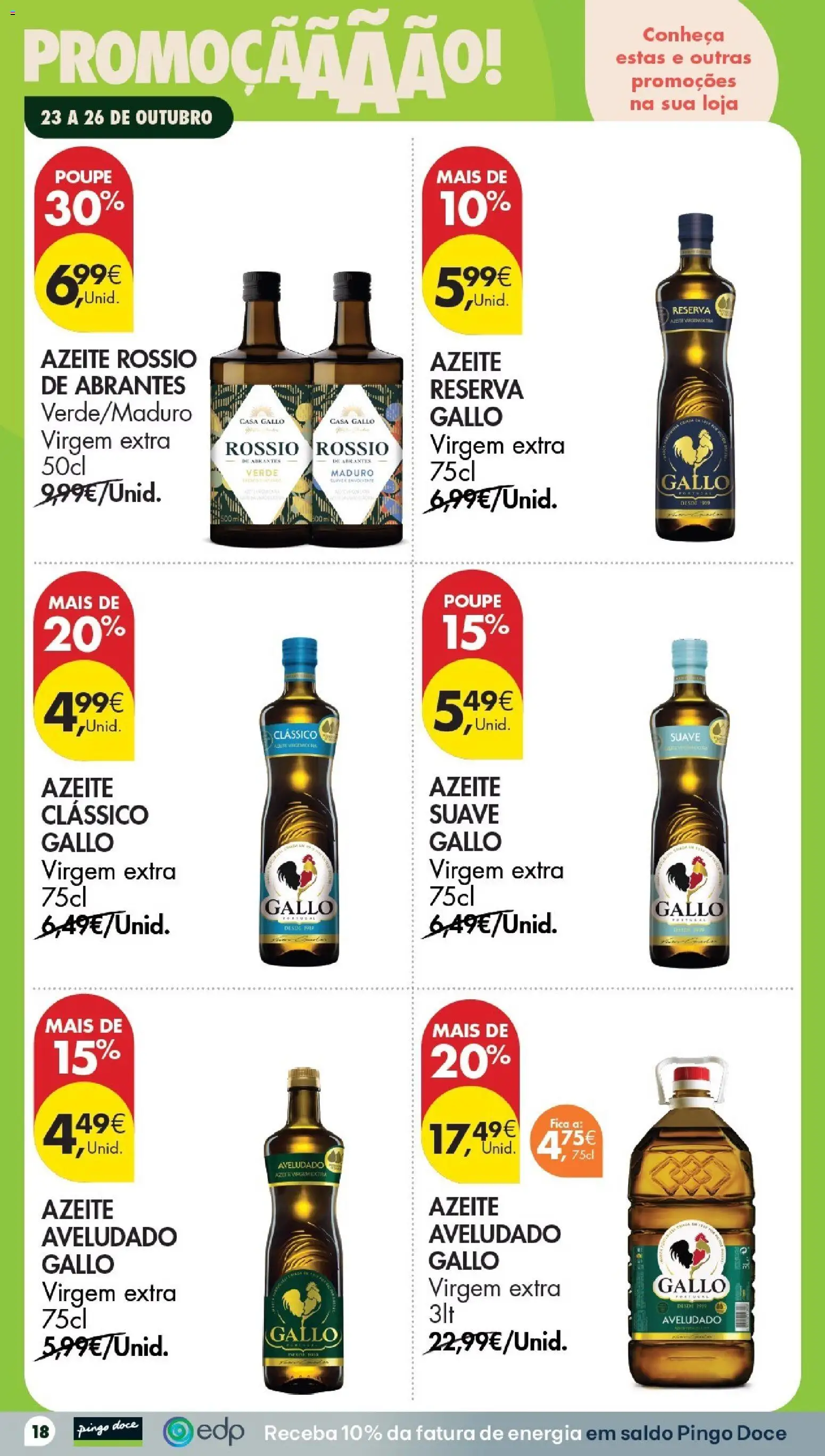 Pingo Doce Folheto Poupe Este Fim de Semana │ válido de 23/10/2026 | Página: 18 | Produtos: Azeite