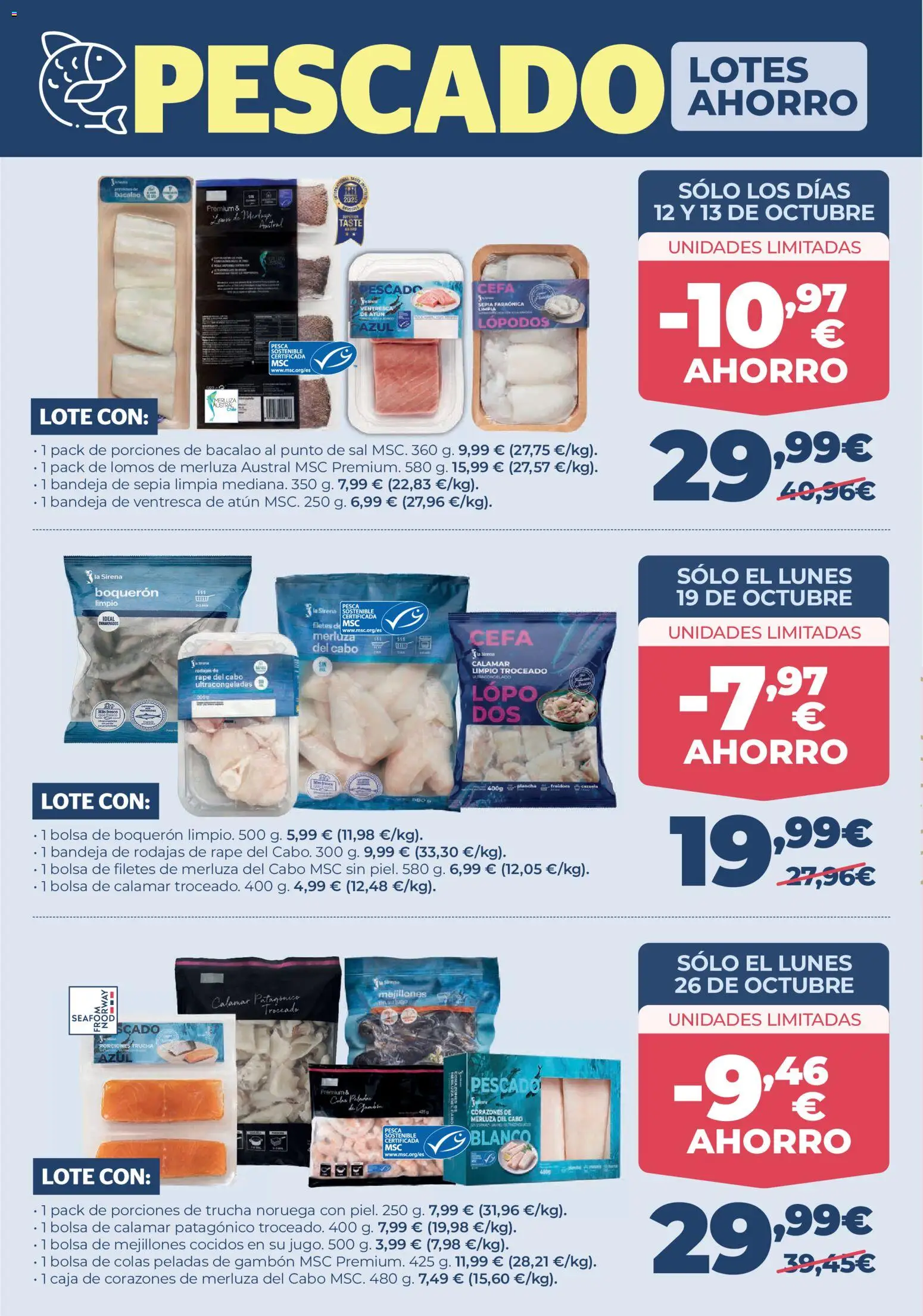 La Sirena folleto │ válido desde el 08/10/2026 | Página: 10 | Productos: Trucha, Pescado, Filetes de merluza, Bolsa